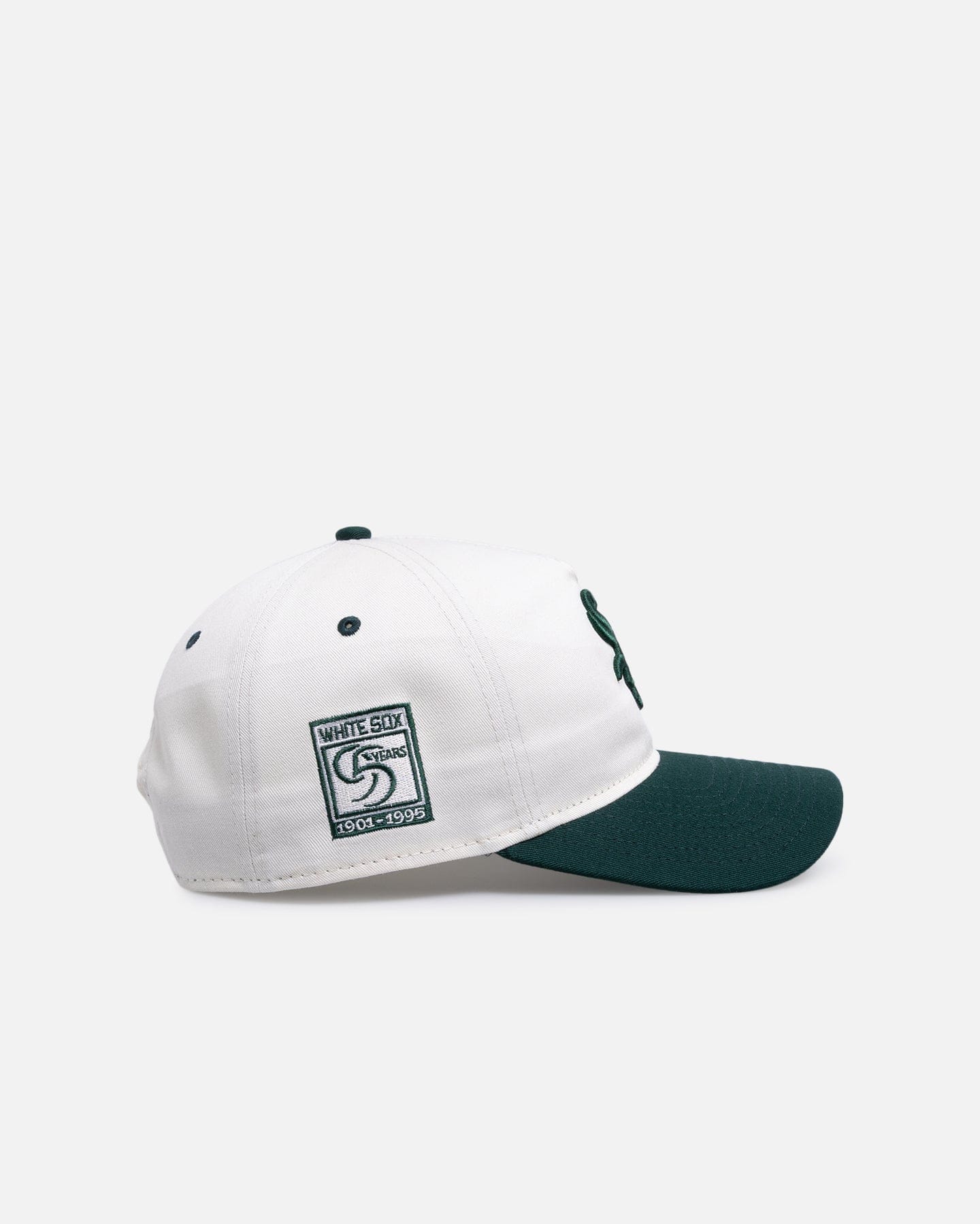 New Era Chicago White Sox Dark Green Chrome 9FORTY A - Frame Unstructured Snapback White/Green