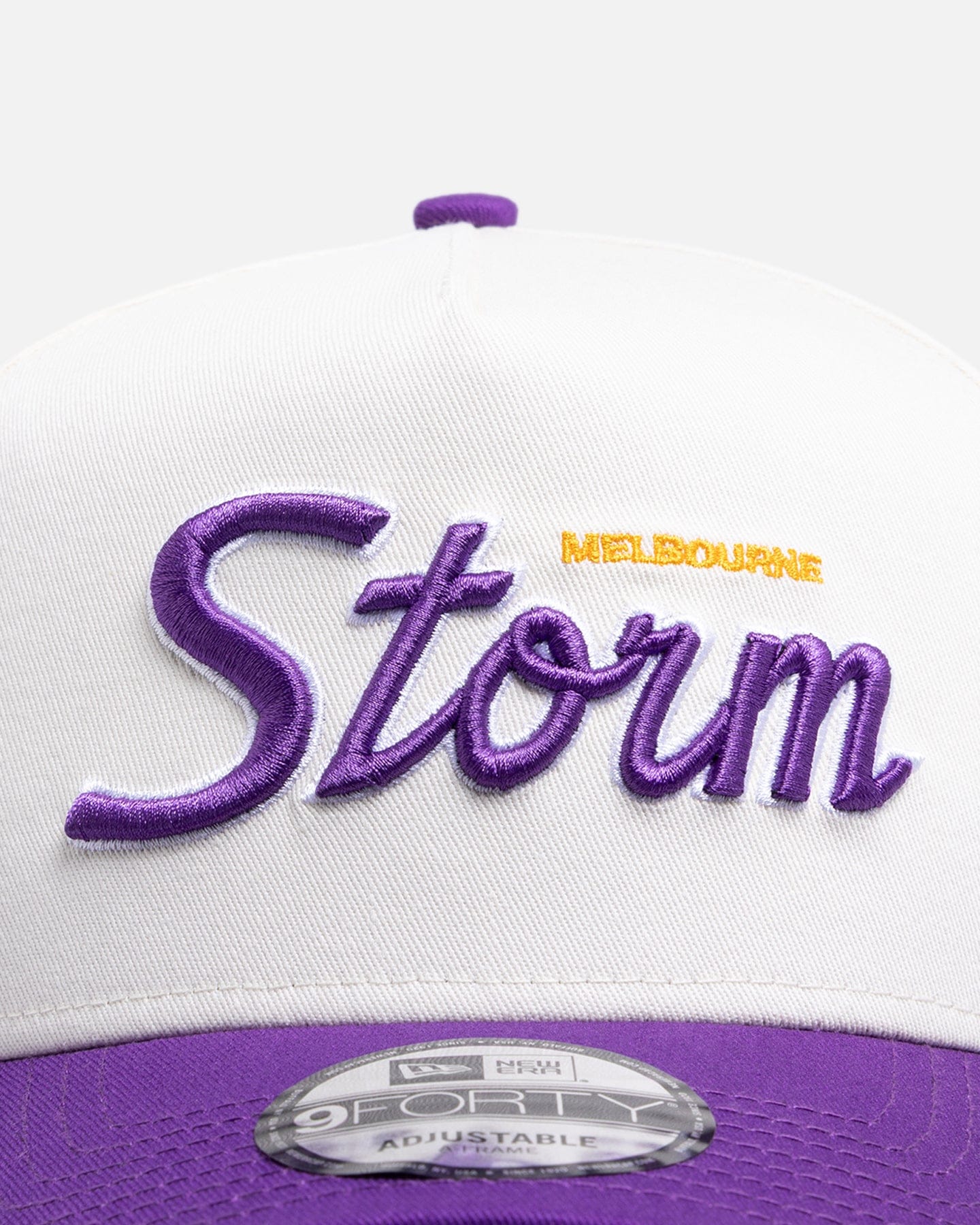 New Era Melbourne Storm Chrome Script 9FORTY A - Frame Snapback Official Team Colour