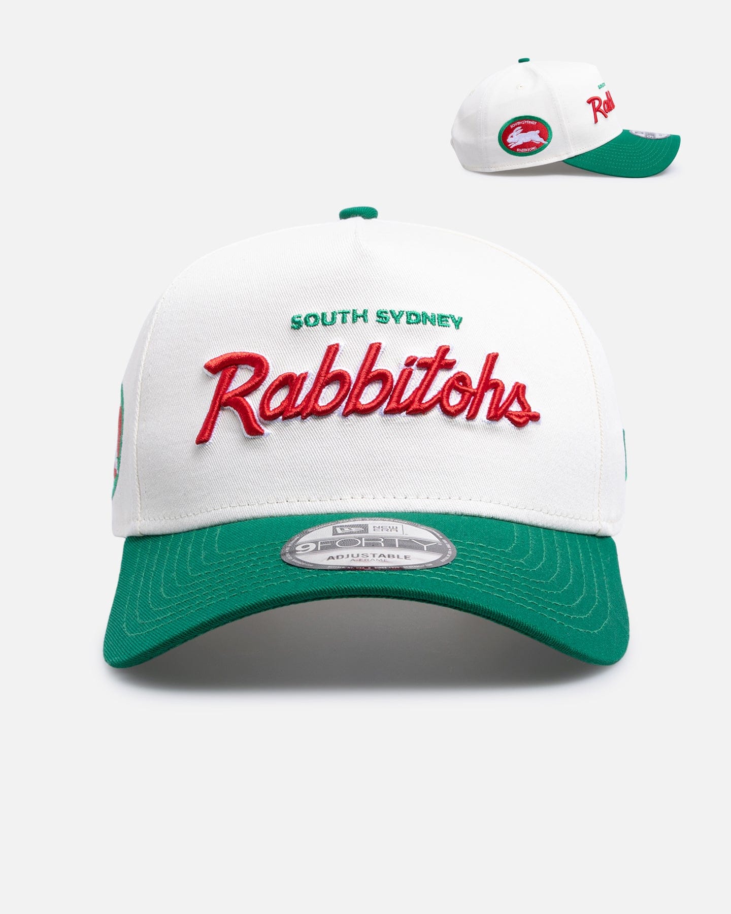 New Era South Sydney Rabbitohs Chrome Script 9FORTY A - Frame Snapback Official Team Colour