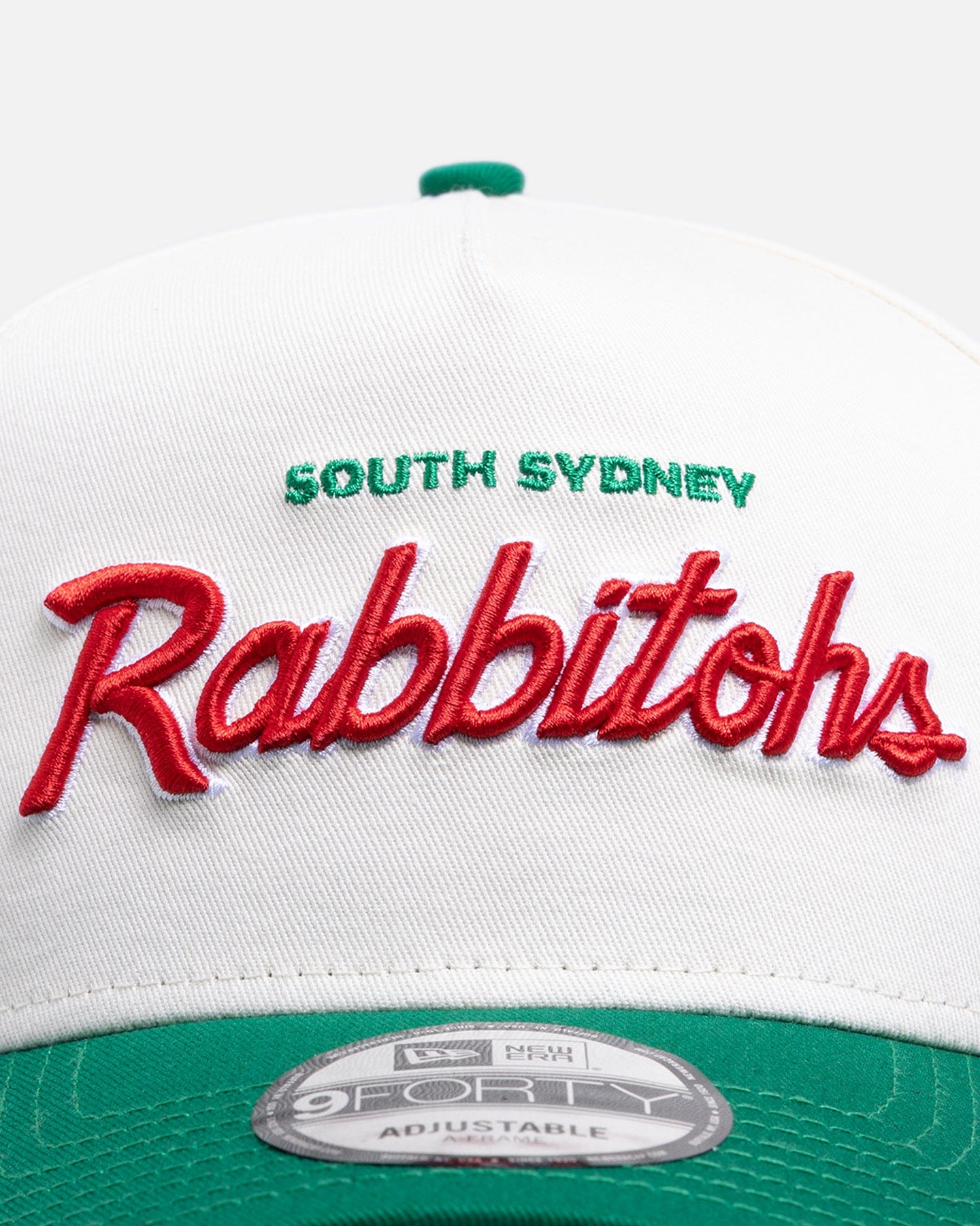 New Era South Sydney Rabbitohs Chrome Script 9FORTY A - Frame Snapback Official Team Colour