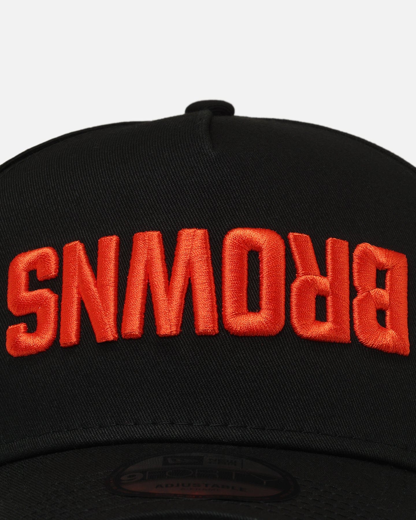 New Era Cleveland Browns Upside Down Logo 9FORTY A - Frame Snapback Black