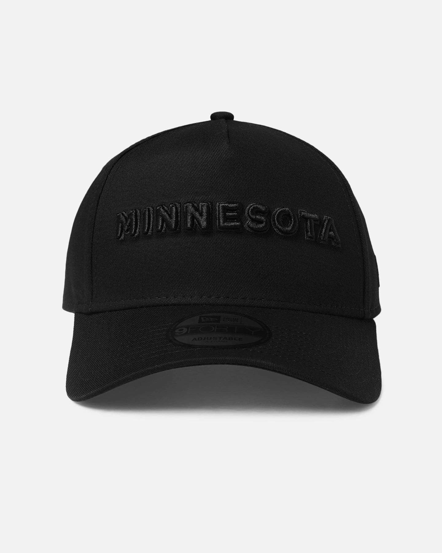 New Era Minnesota Timberwolves NBA Black On Black 9FORTY A - Frame Snapback Black