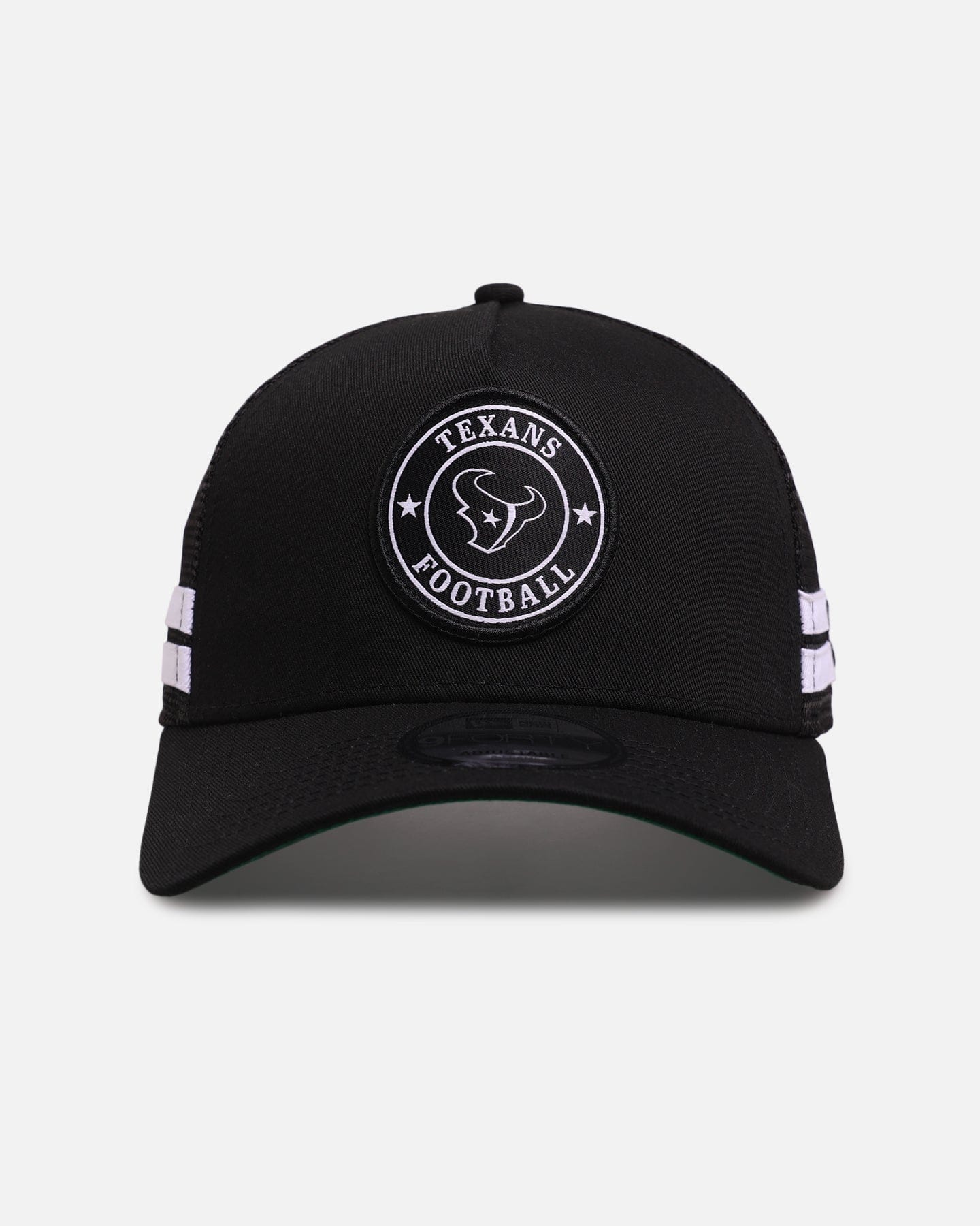 New Era Houston Texans Stripe 9FORTY A - Frame Trucker Snapback Black/White