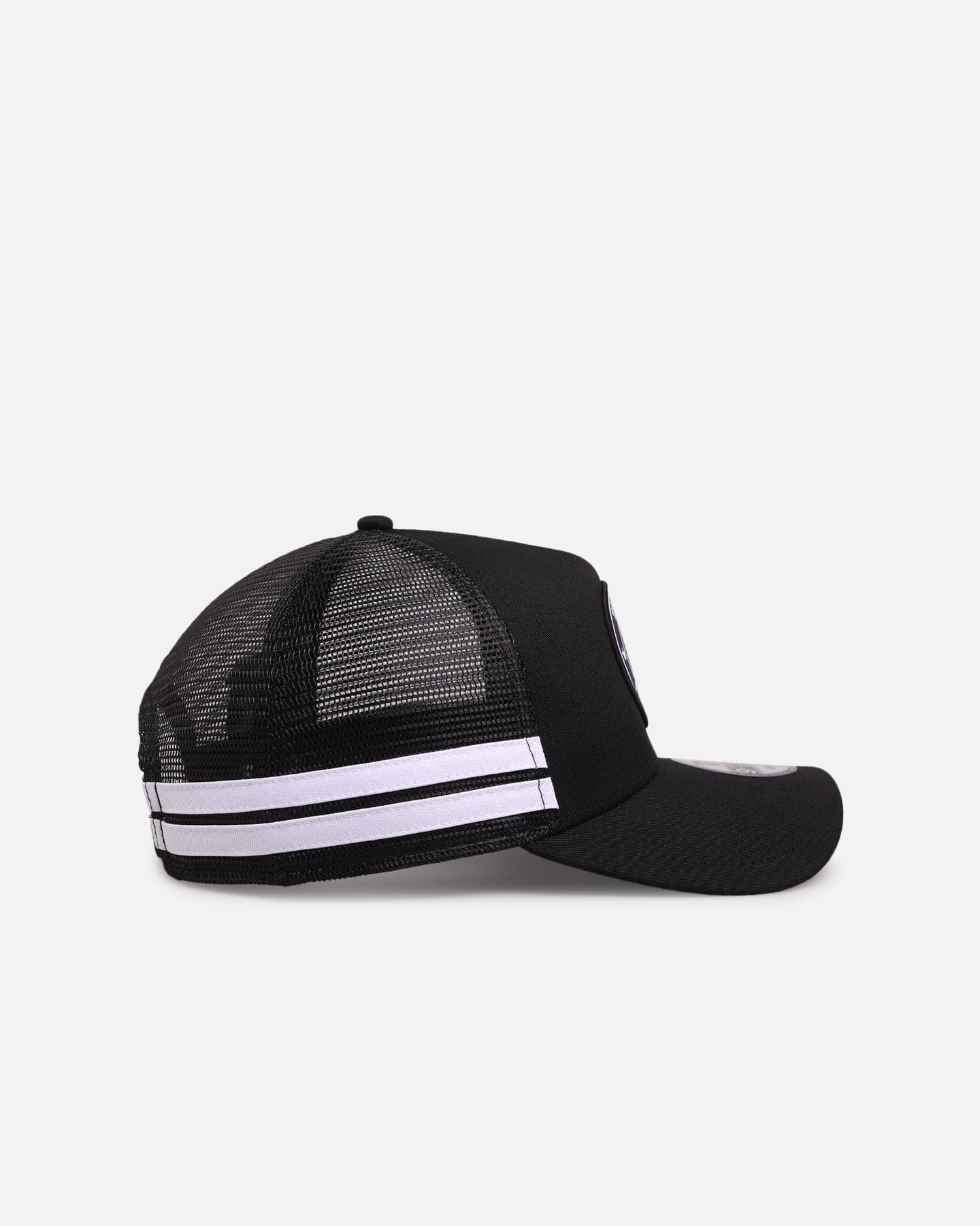 New Era Houston Texans Stripe 9FORTY A - Frame Trucker Snapback Black/White