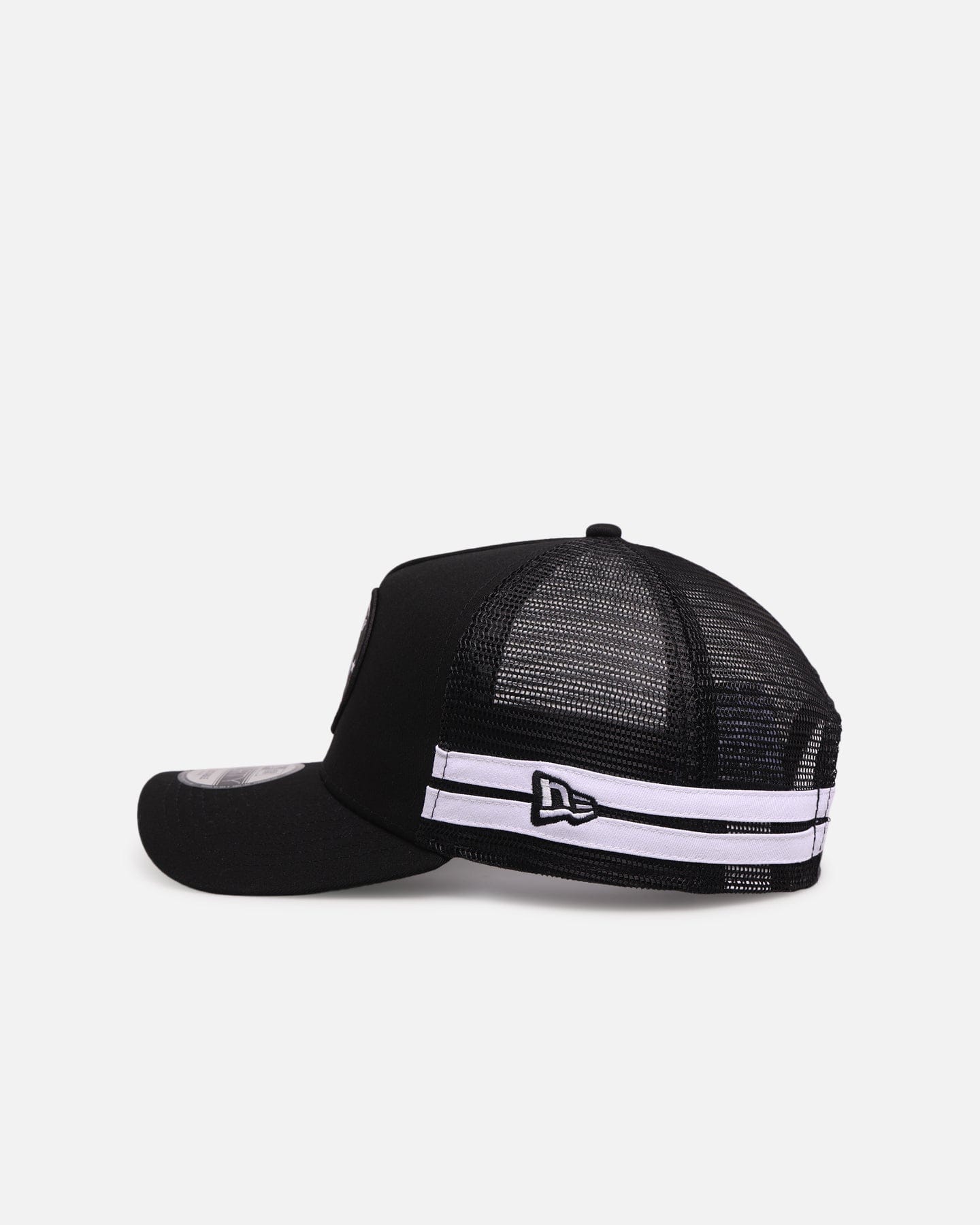 New Era Houston Texans Stripe 9FORTY A - Frame Trucker Snapback Black/White