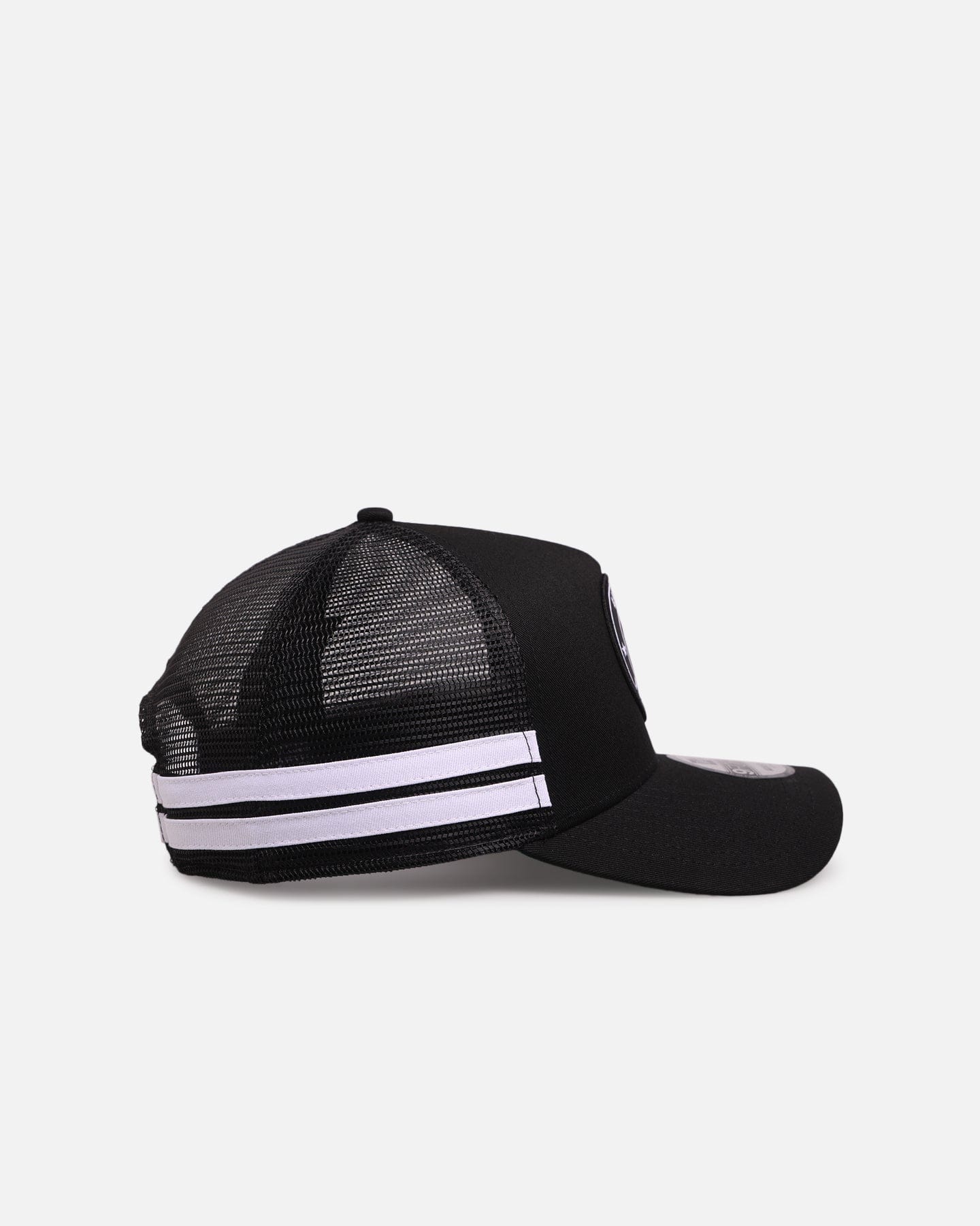 New Era San Francisco 49ers Stripe 9FORTY A - Frame Trucker Snapback Black/White