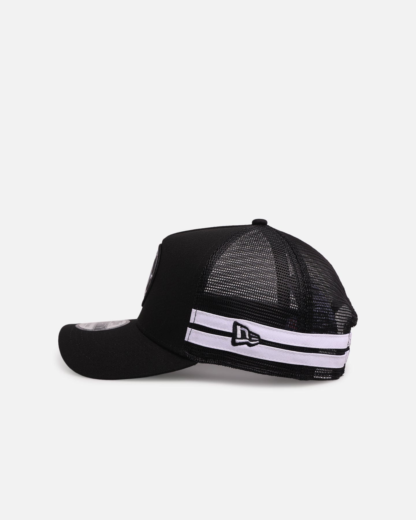 New Era San Francisco 49ers Stripe 9FORTY A - Frame Trucker Snapback Black/White