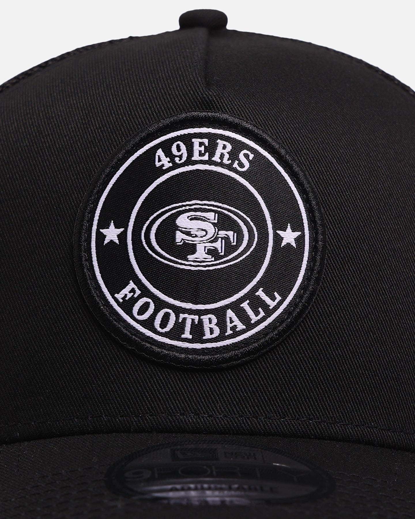 New Era San Francisco 49ers Stripe 9FORTY A - Frame Trucker Snapback Black/White