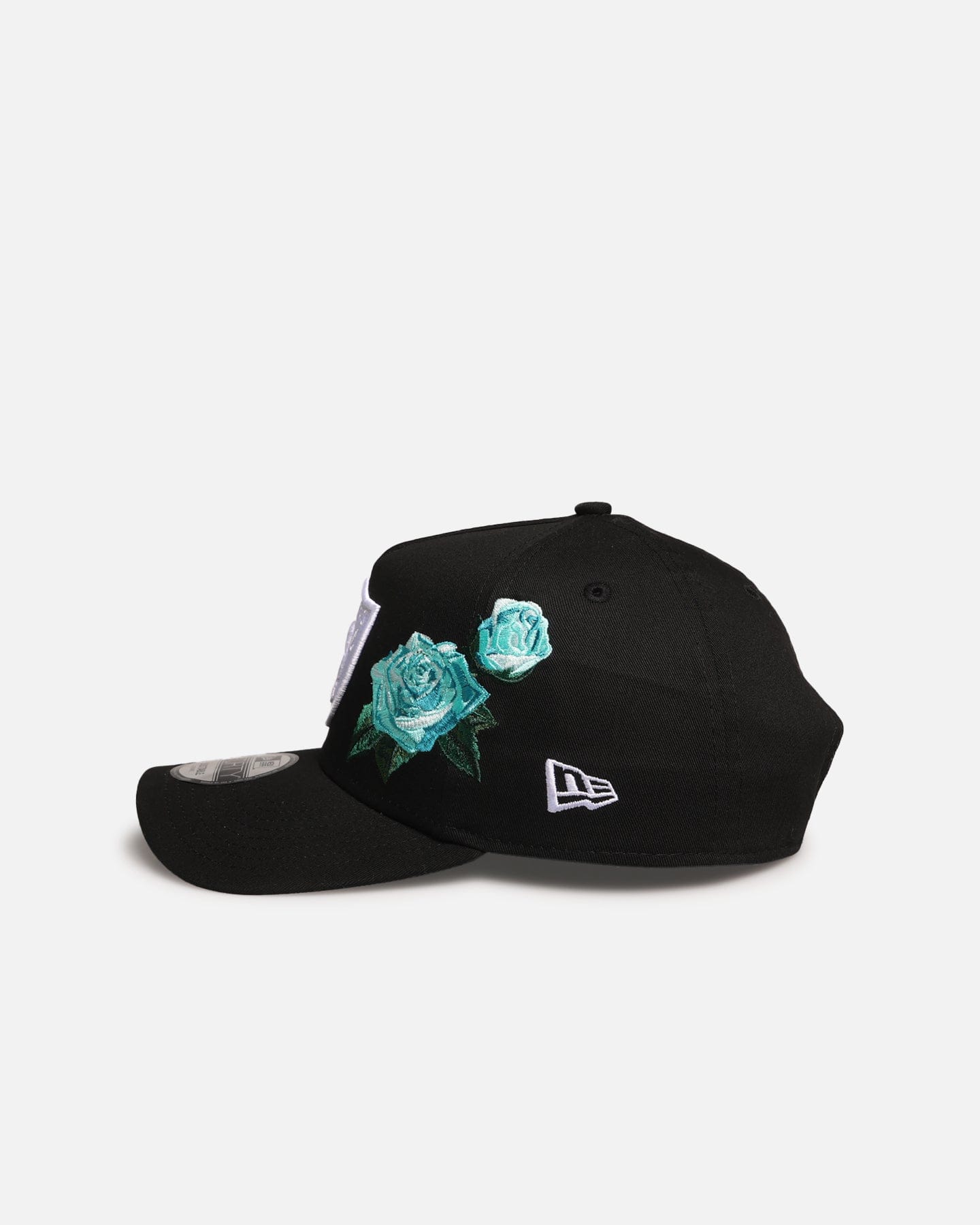 New Era Las Vegas Raiders Aqua Rose Embroidery 9FORTY A - Frame Snapback Black/Aqua