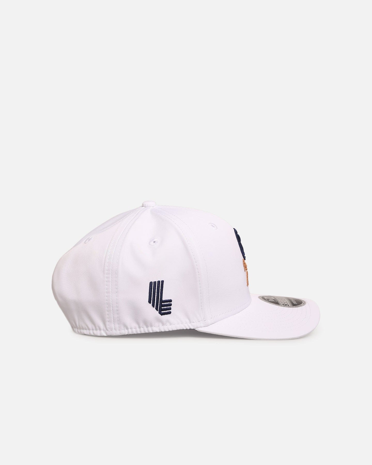 New Era Crushers Gold Club Liv Golf 9SEVENTY Stretch Snapback White