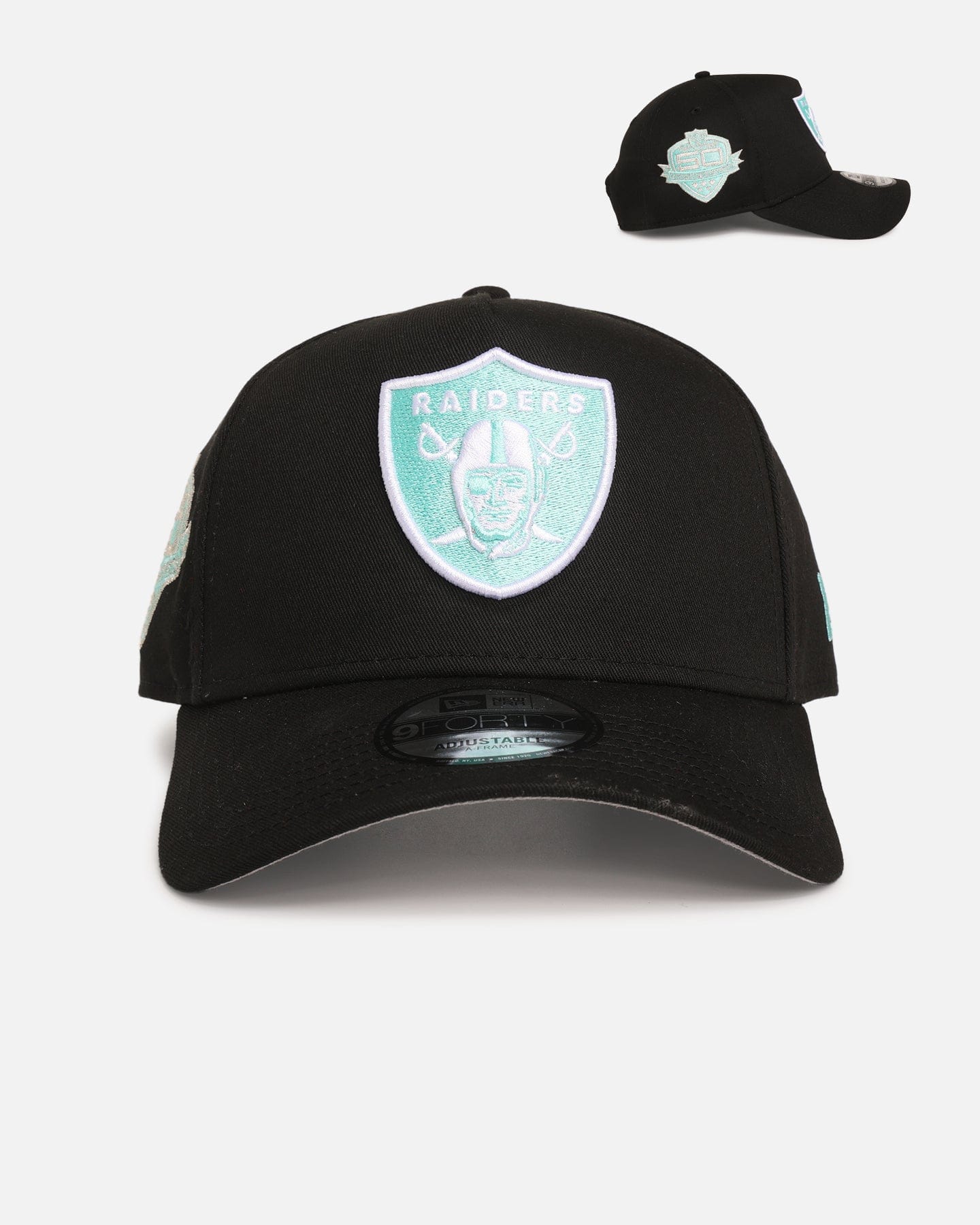 New Era Las Vegas Raiders Black Aqua 9FORTY A - Frame Snapback Black/Aqua