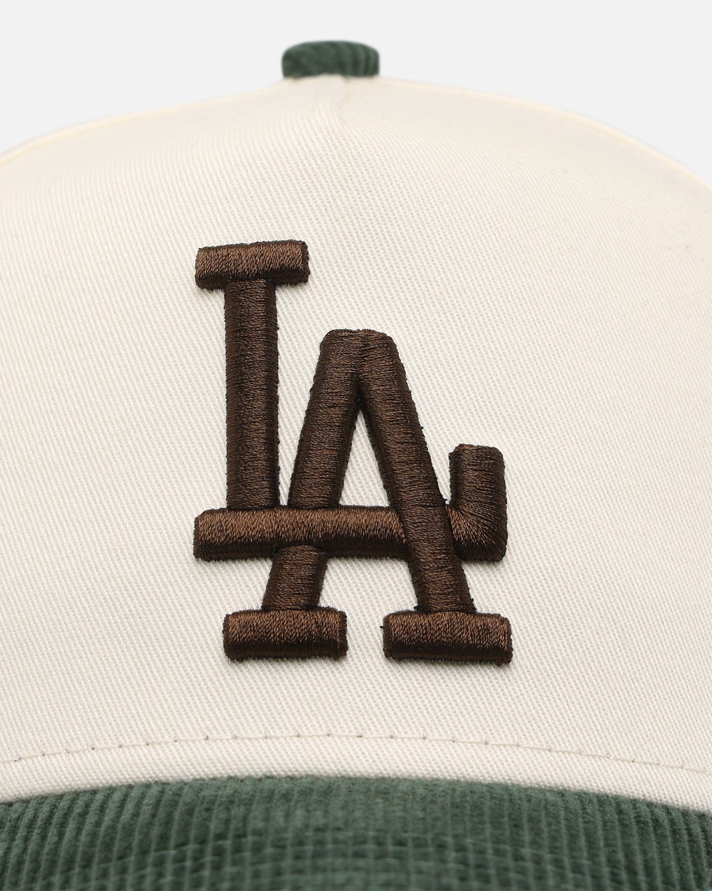 New Era Los Angeles Dodgers Chrome White Green Corduroy Visor 9FORTY A - Frame Snapback Chrome