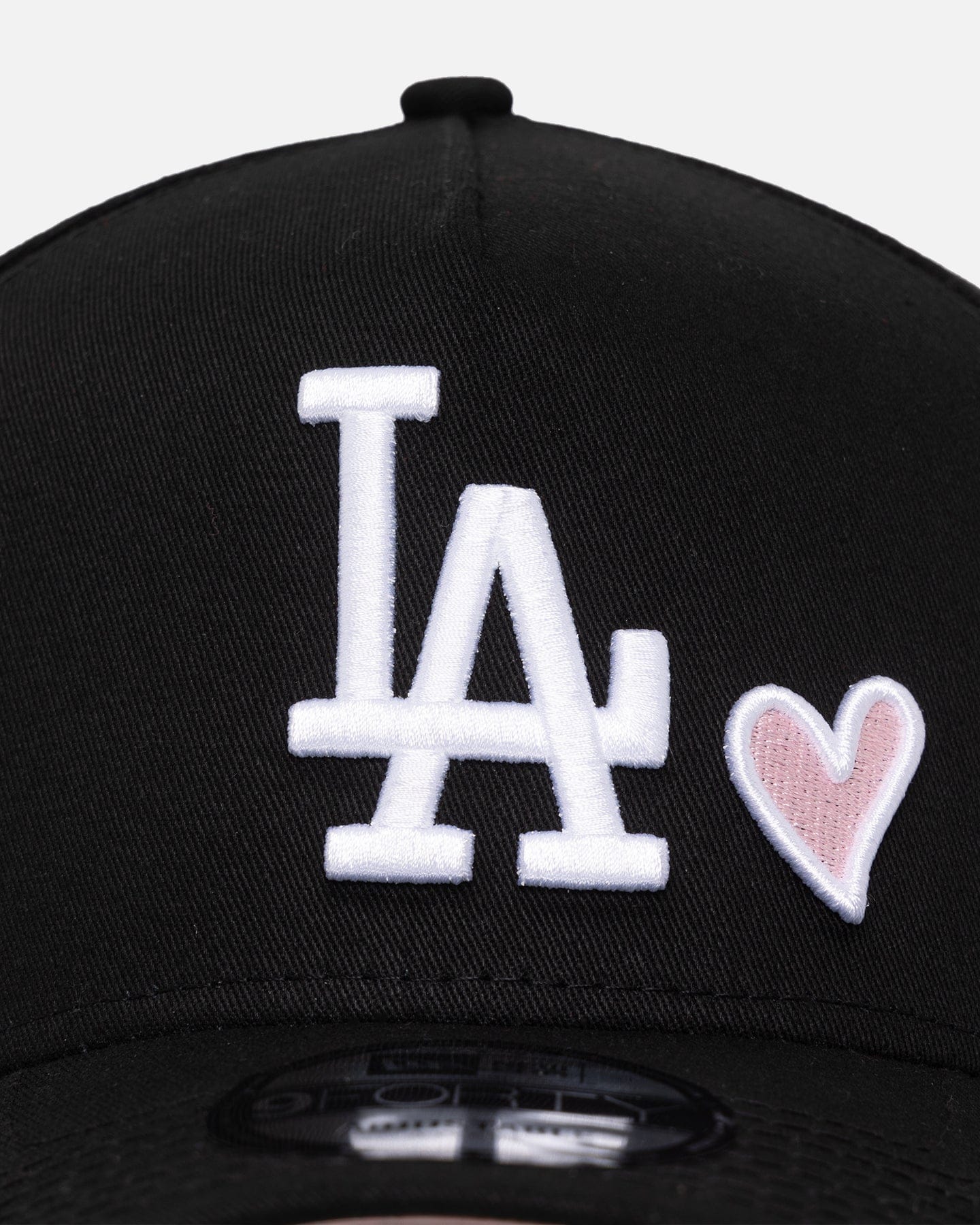 New Era Los Angeles Dodgers Pink Satin Hearts 9FORTY A - Frame Snapback Black/White