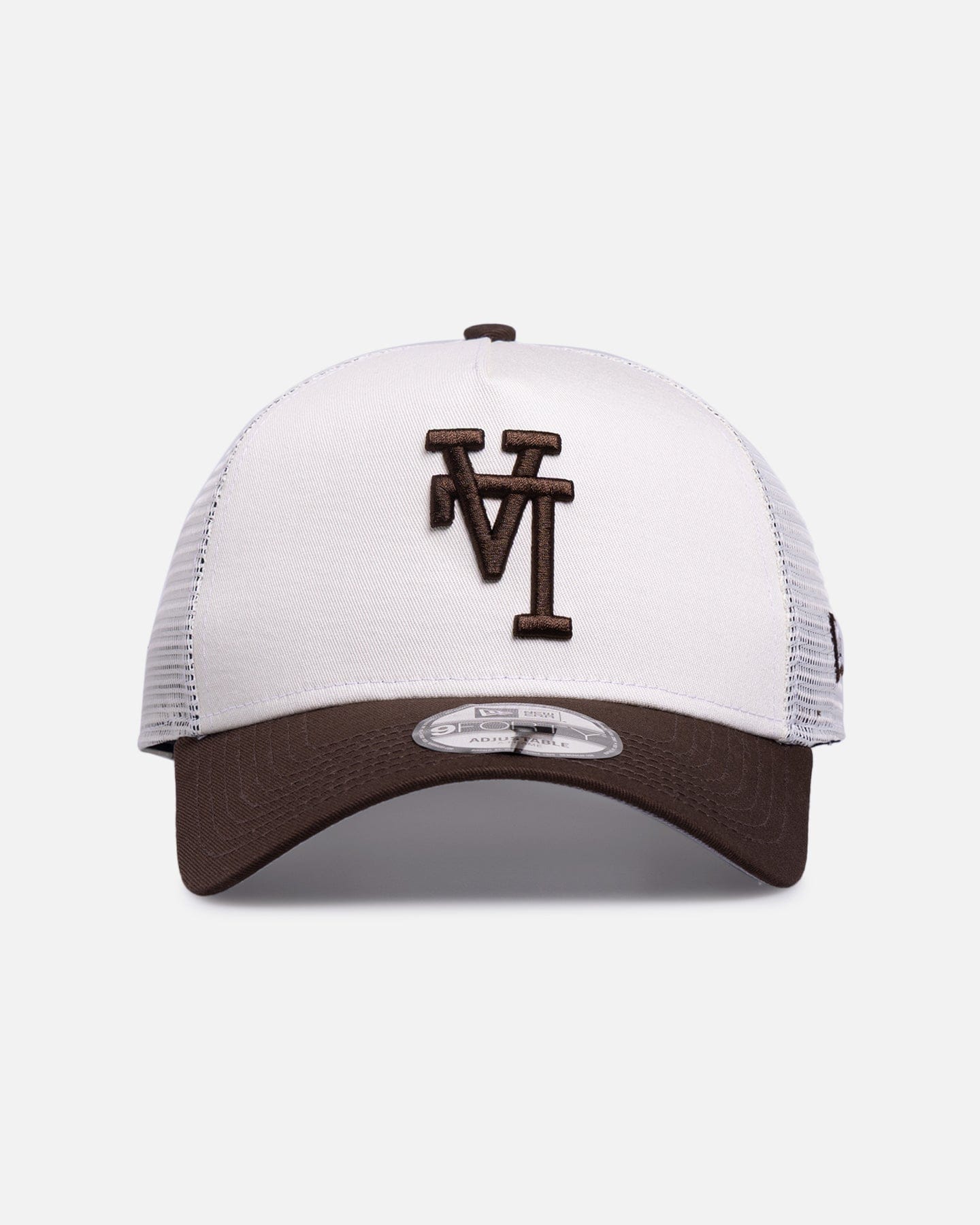 New Era Los Angeles Dodgers Upside Down Logo 9FORTY A - Frame Trucker Snapback White/Brown