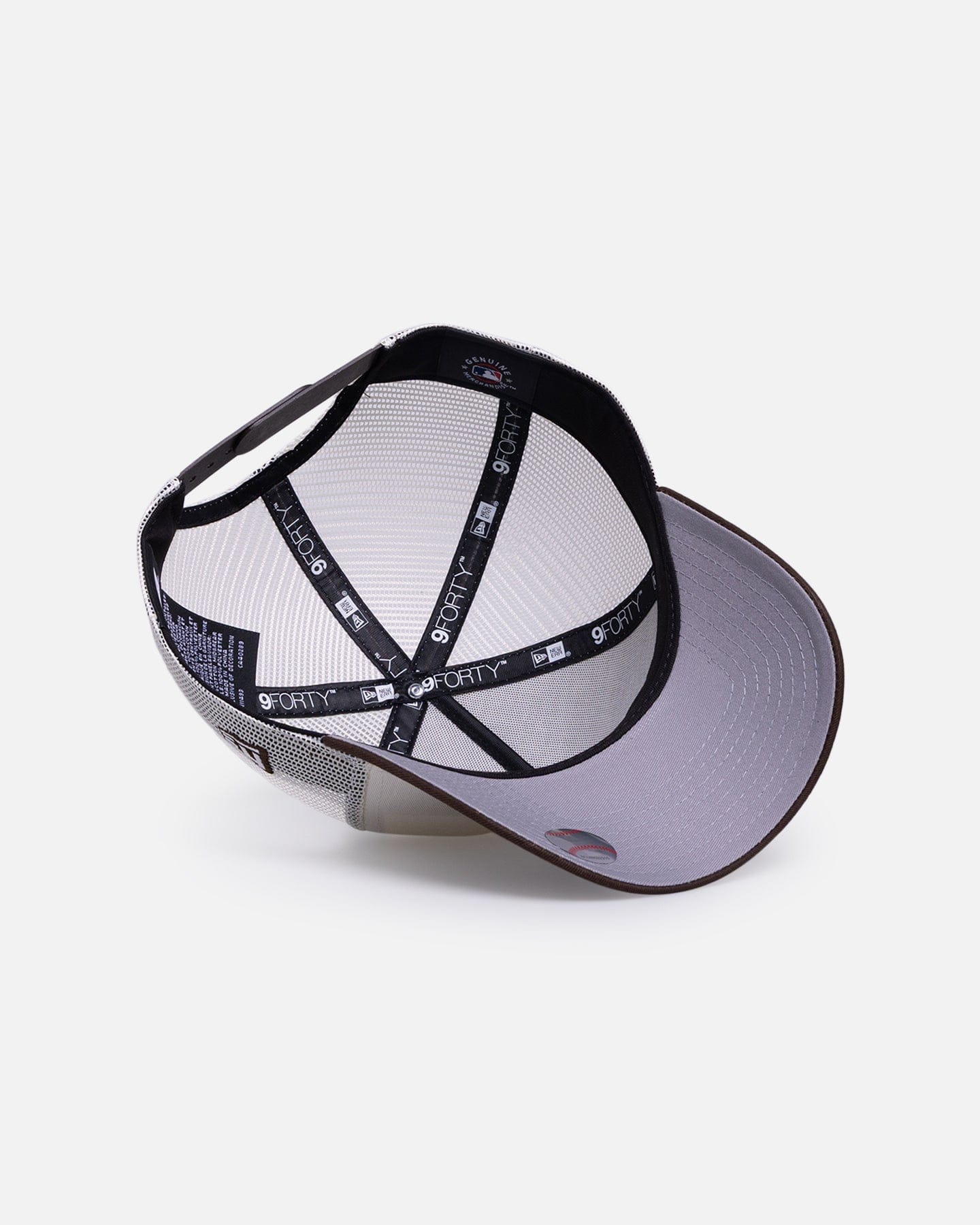 New Era Los Angeles Dodgers Upside Down Logo 9FORTY A - Frame Trucker Snapback White/Brown
