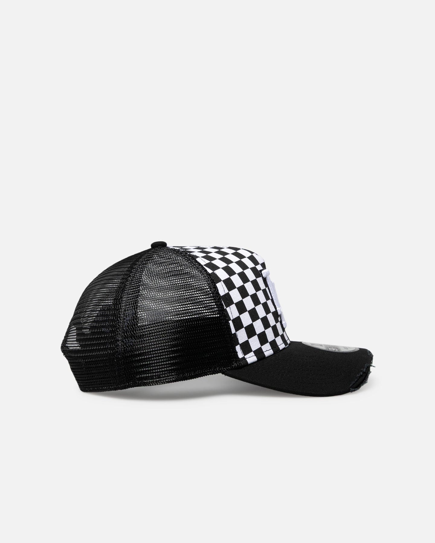 New Era Los Angeles Dodgers Checker Trucker 9FORTY A - Frame Trucker Snapback White