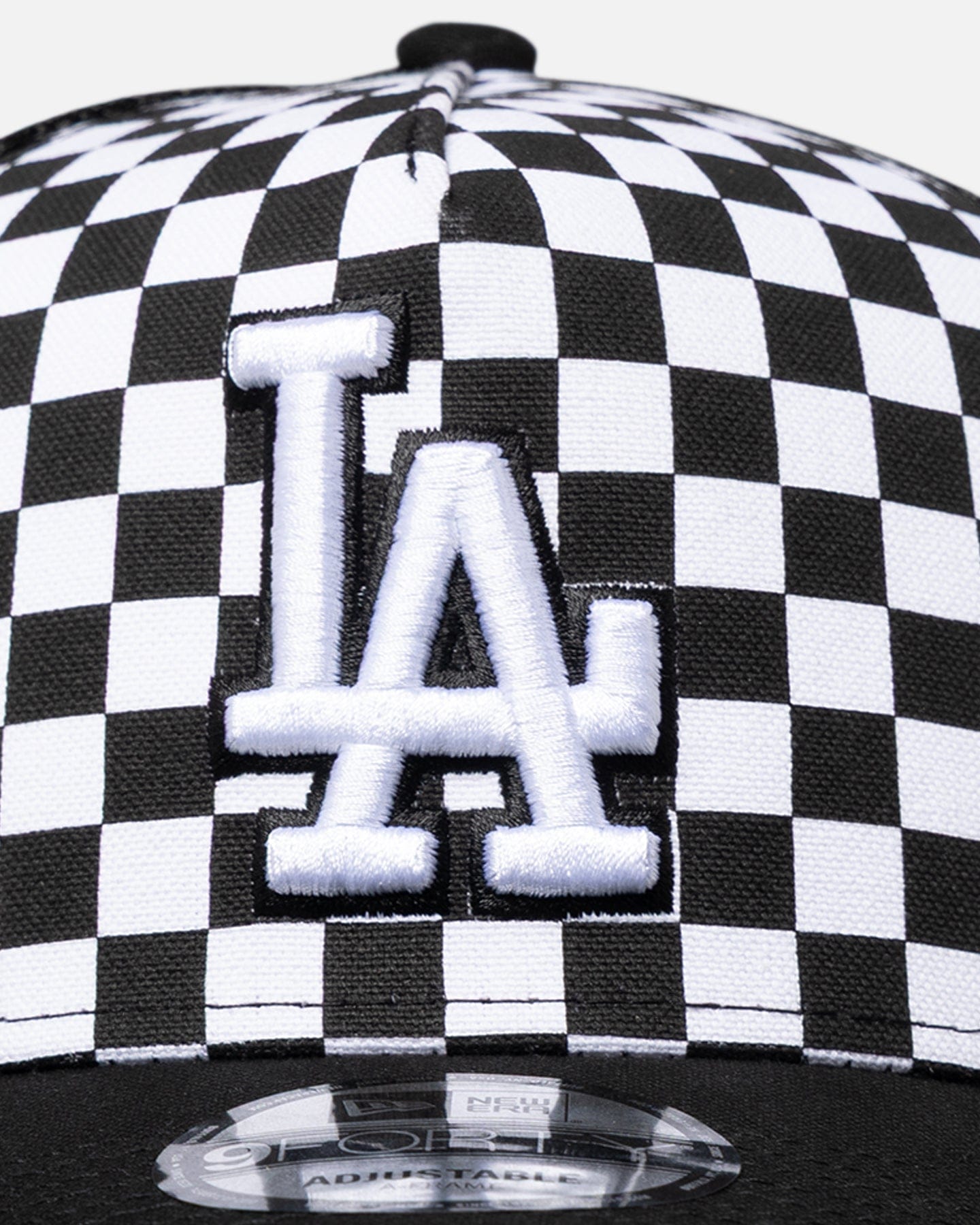 New Era Los Angeles Dodgers Checker Trucker 9FORTY A - Frame Trucker Snapback White