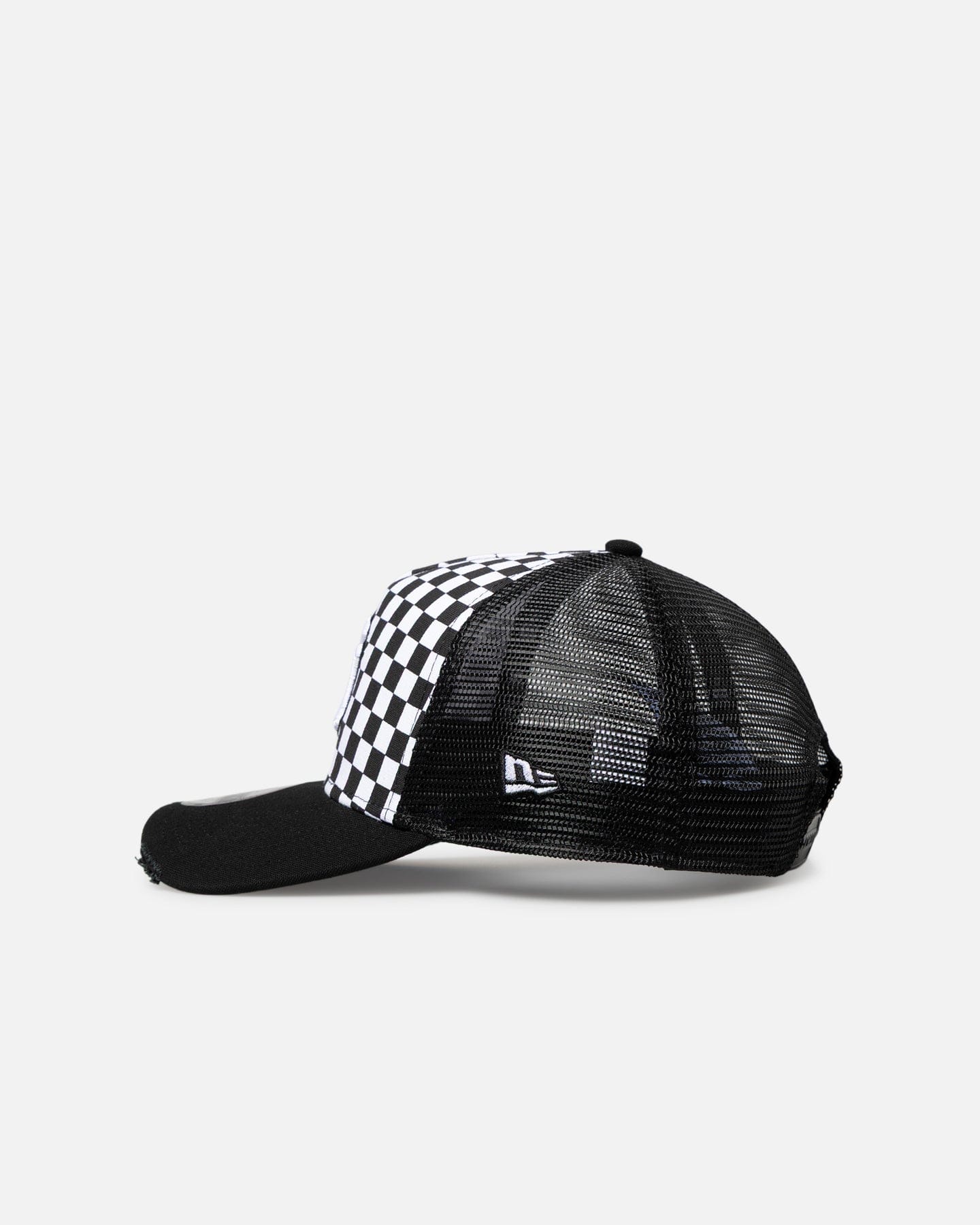 New Era New York Yankees Checker Trucker 9FORTY A - Frame Trucker Snapback White