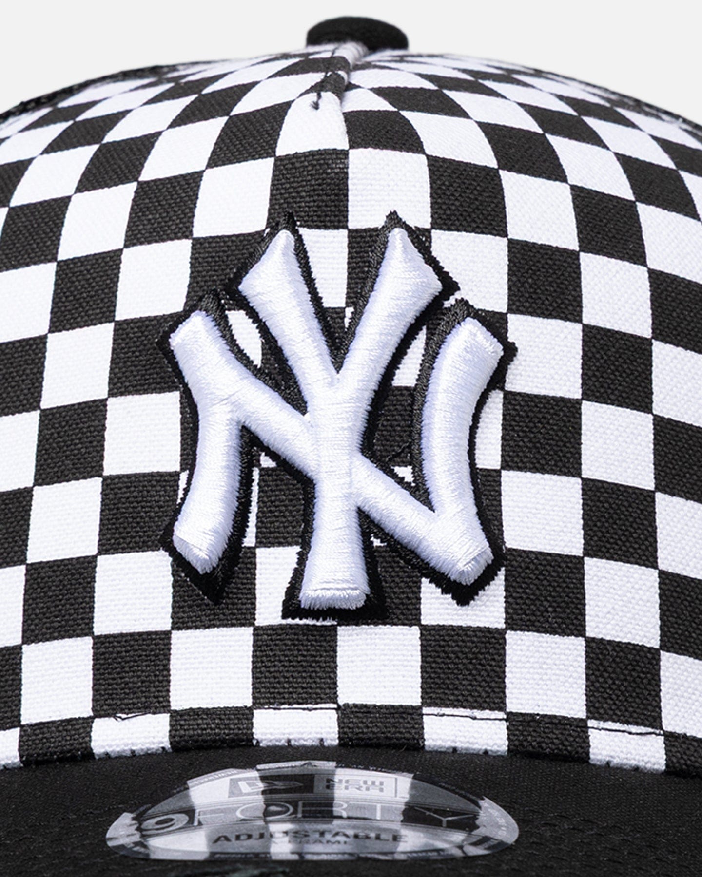 New Era New York Yankees Checker Trucker 9FORTY A - Frame Trucker Snapback White