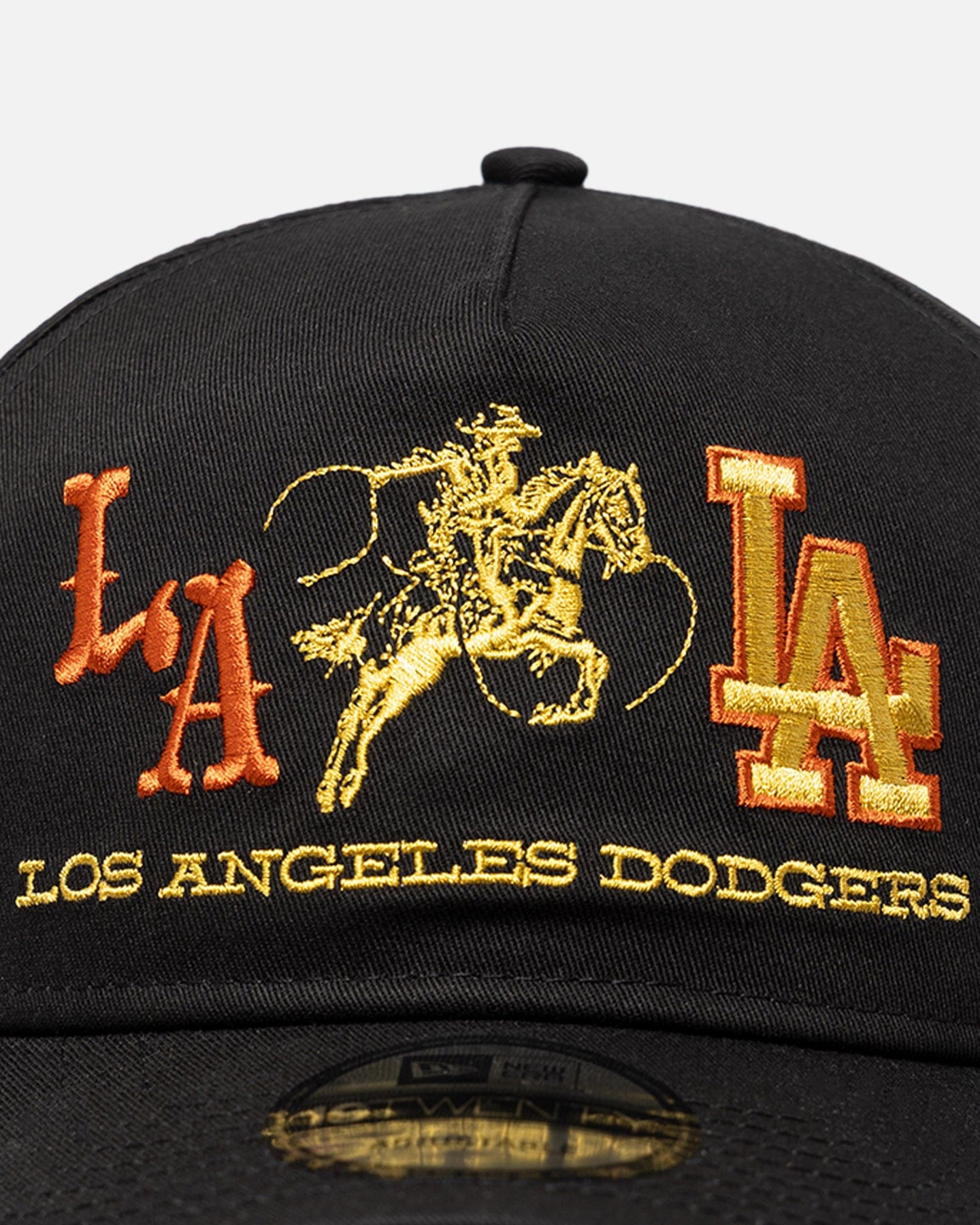 New Era Los Angeles Dodgers Western Rodeo 19TWENTY Snapback Black/Gold