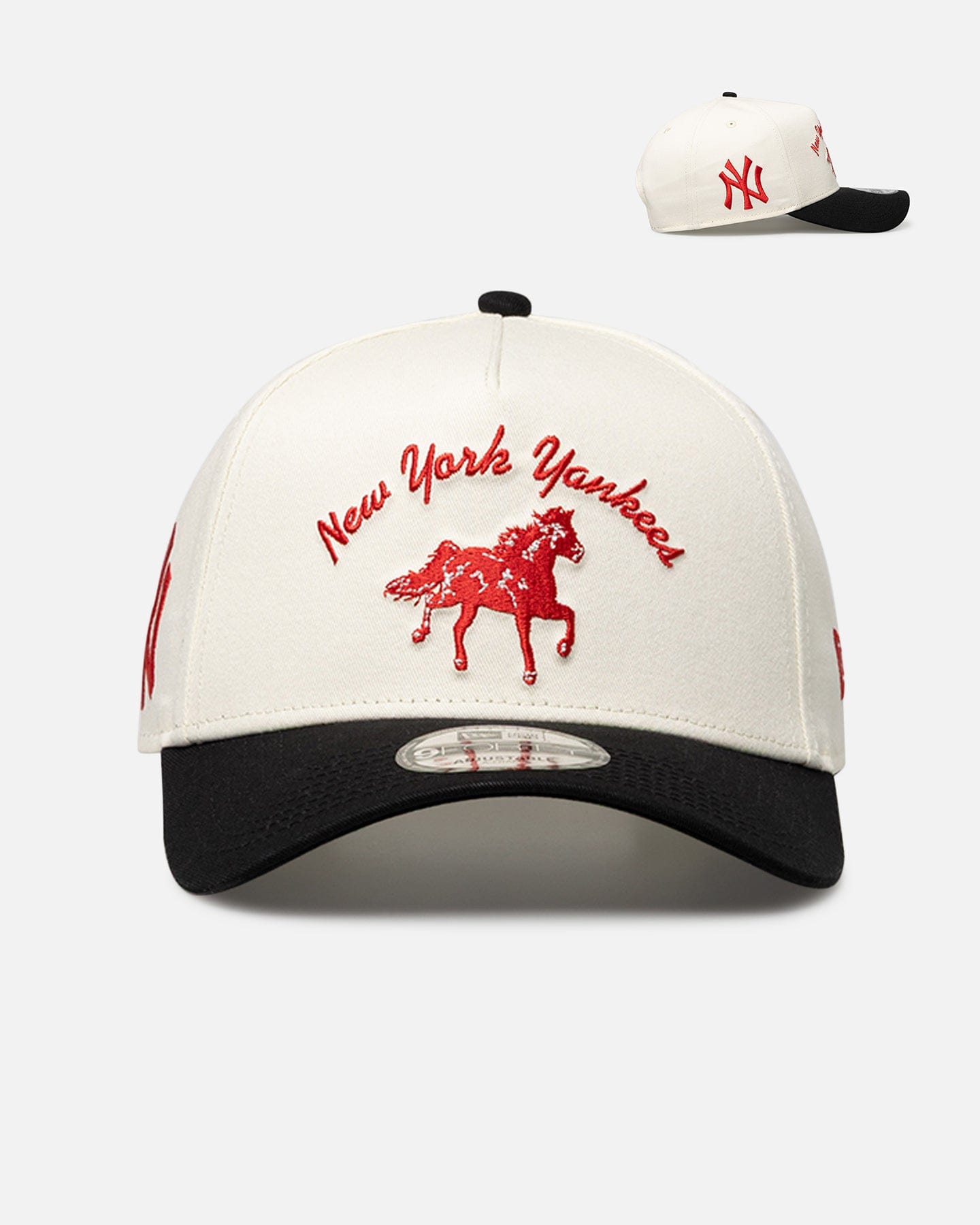 New Era New York Yankees Galloping Horse 9FORTY A - Frame Snapback White/Black