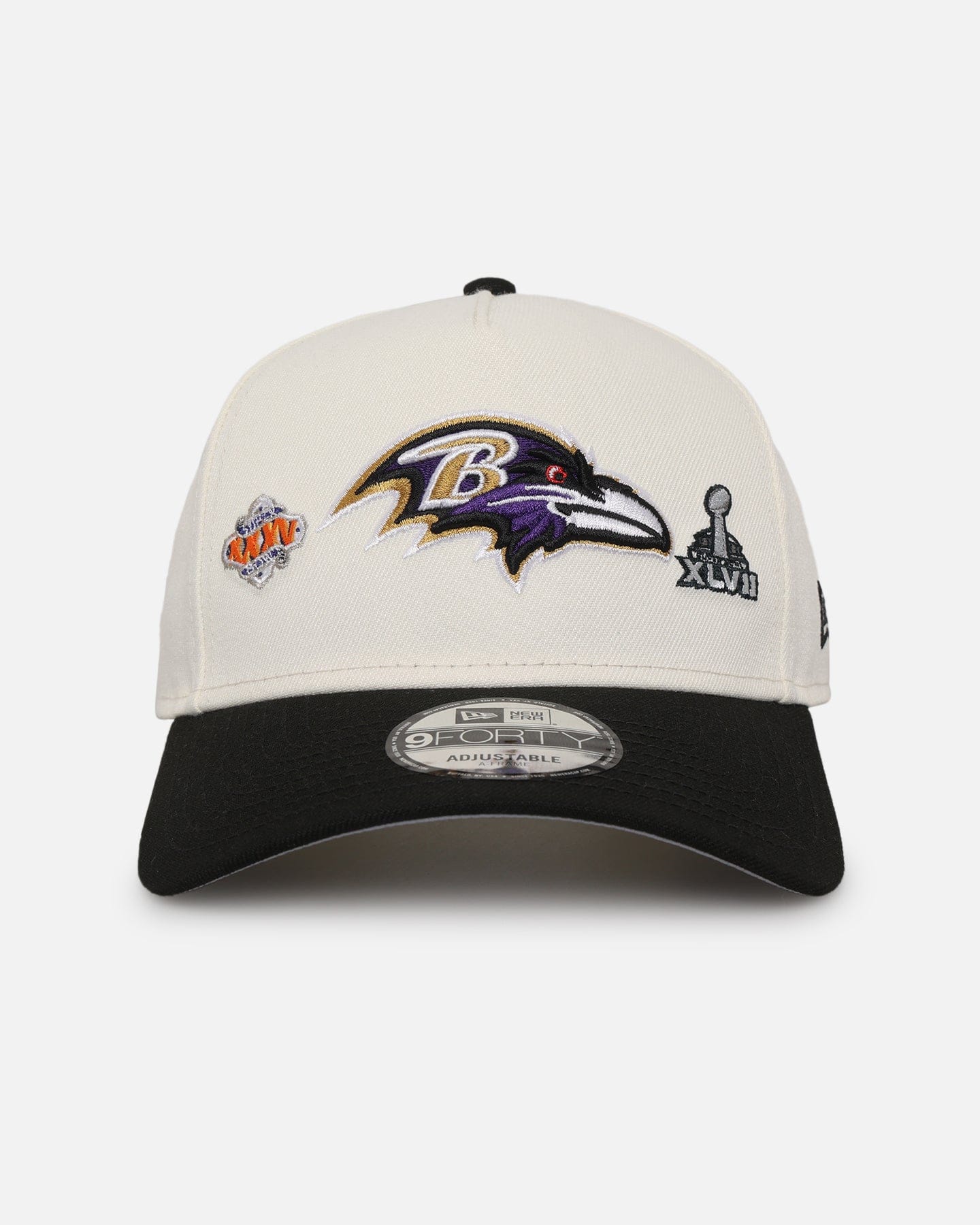 New Era Baltimore Ravens Super Bowl Logos 9FORTY A - Frame Snapback Chrome