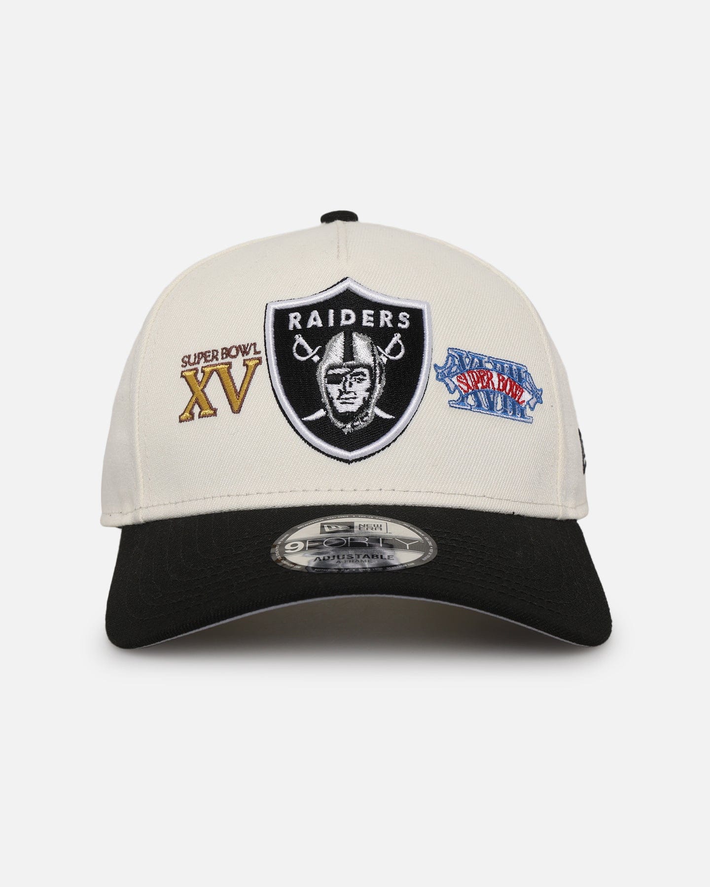 New Era Las Vegas Raiders Super Bowl Logos 9FORTY A - Frame Snapback Chrome
