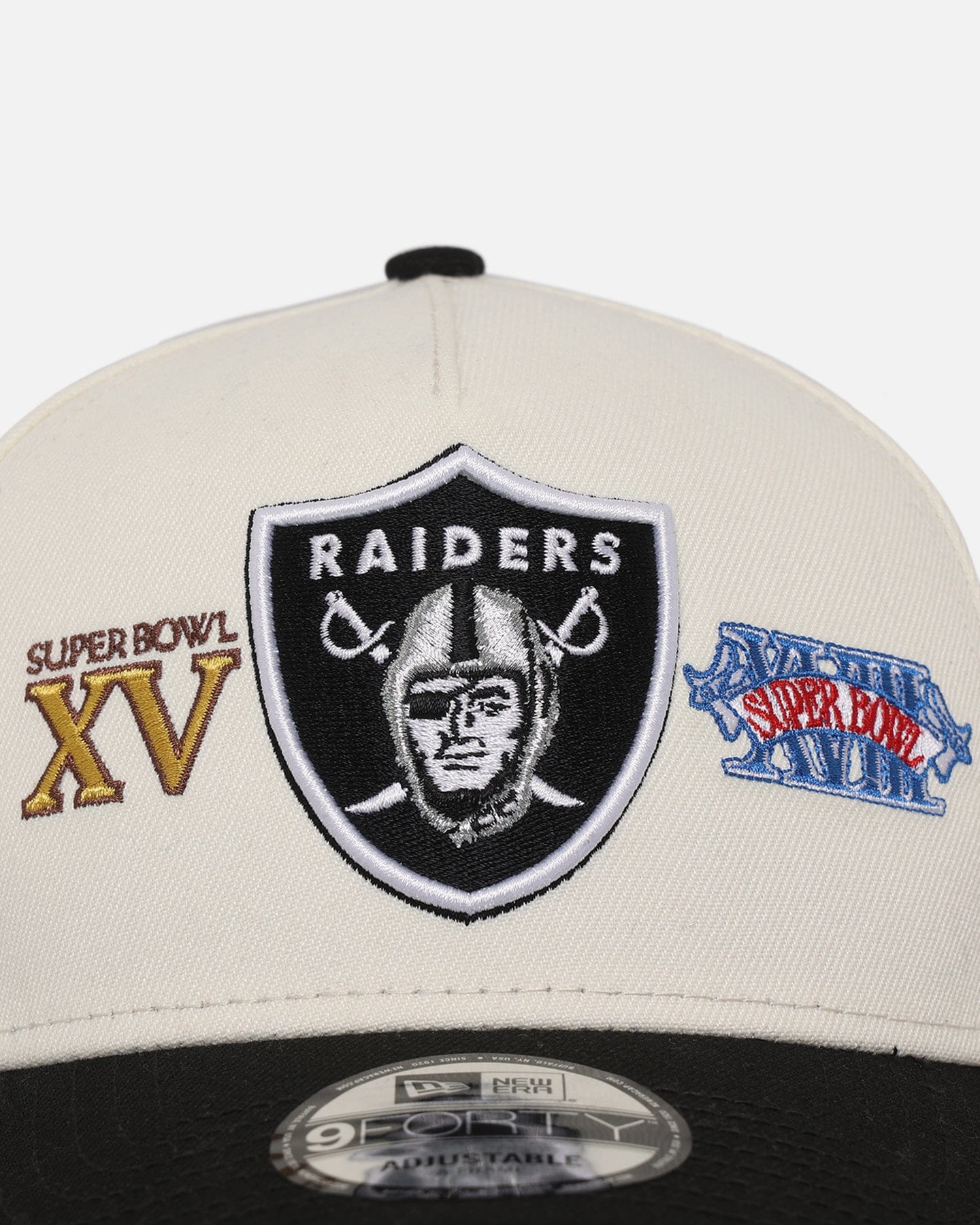 New Era Las Vegas Raiders Super Bowl Logos 9FORTY A - Frame Snapback Chrome