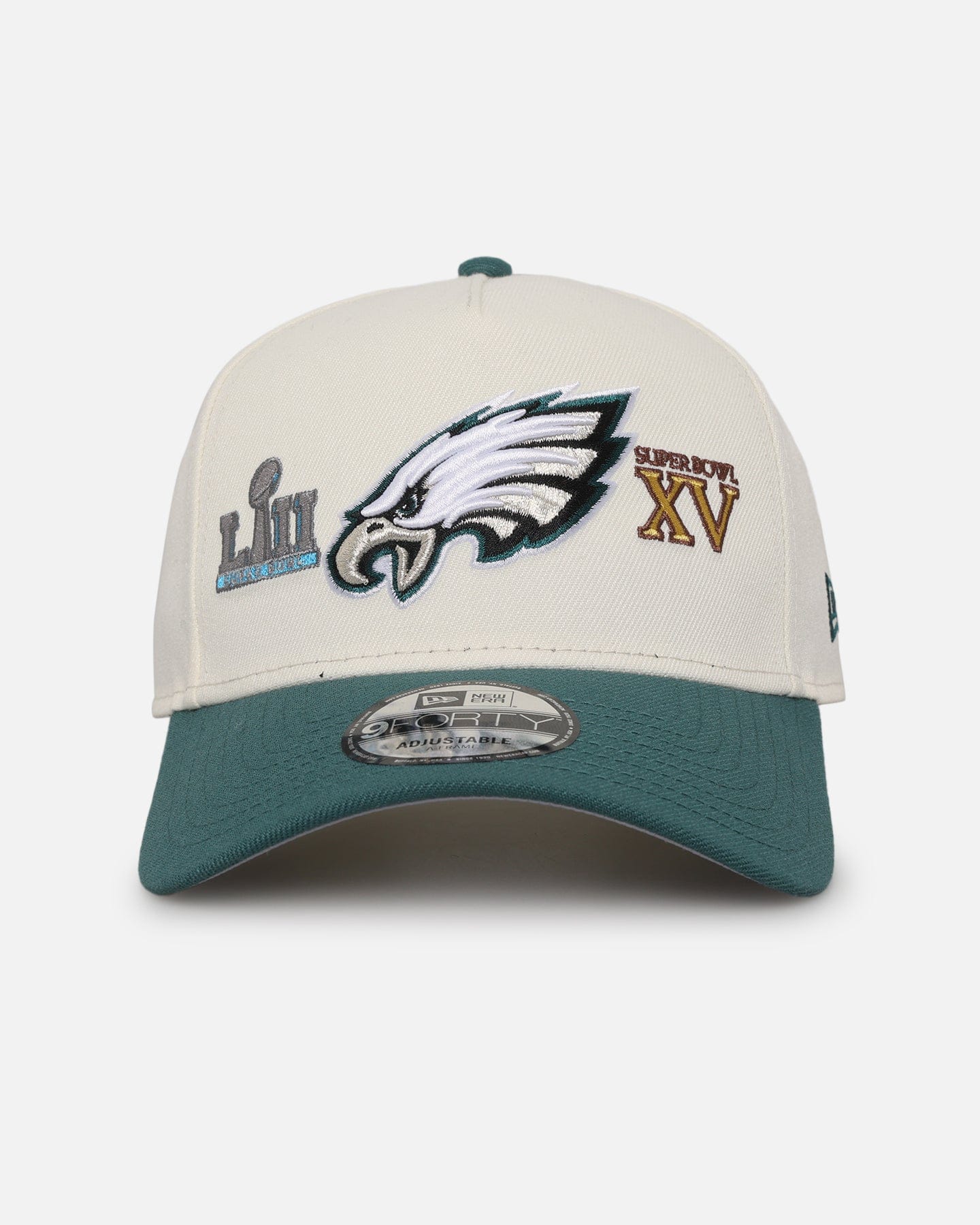 New Era Philadelphia Eagles Super Bowl Logos 9FORTY A - Frame Snapback Chrome