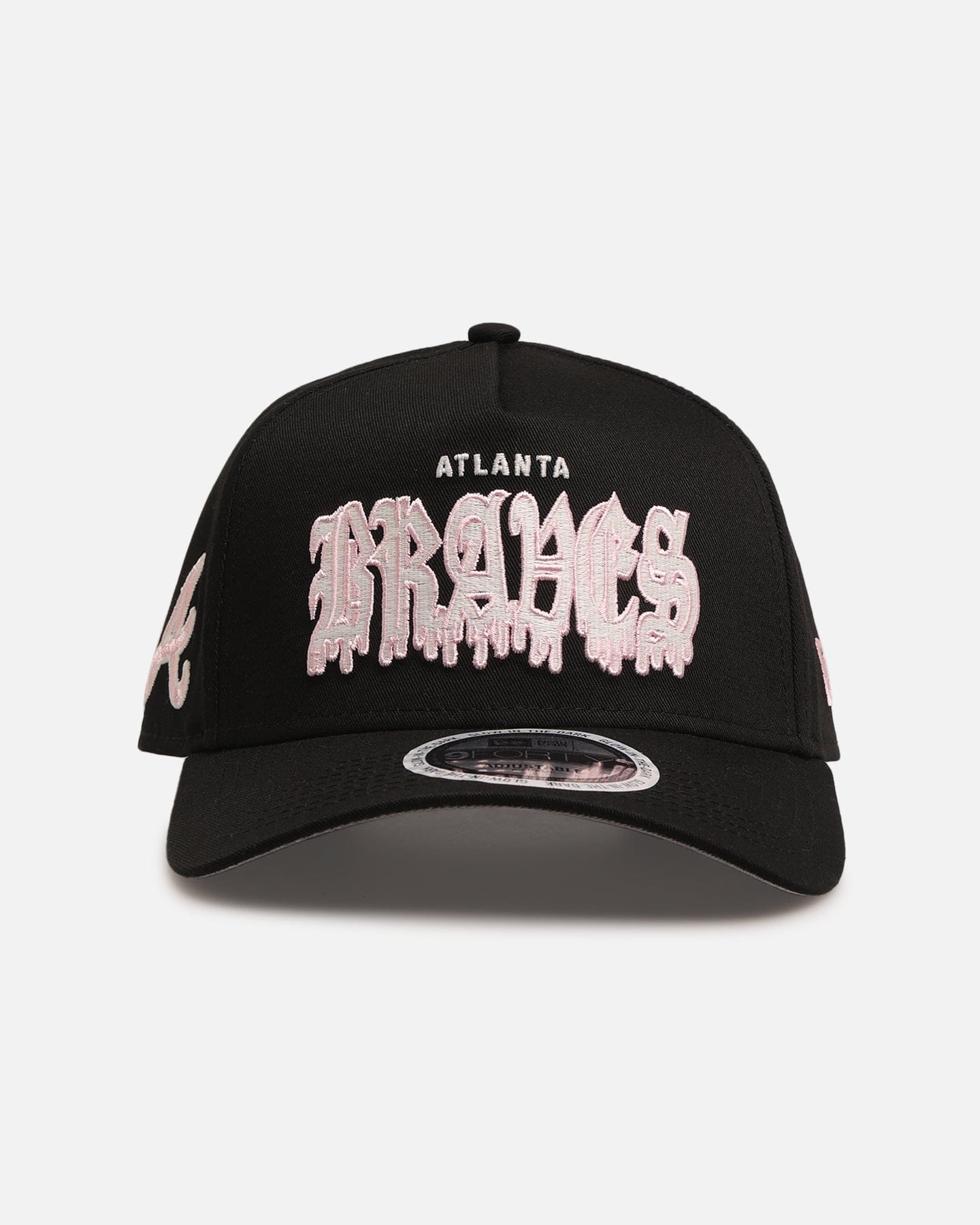 New Era Atlanta Braves Drip Glow Script 9FORTY A - Frame Snapback Black/Pink