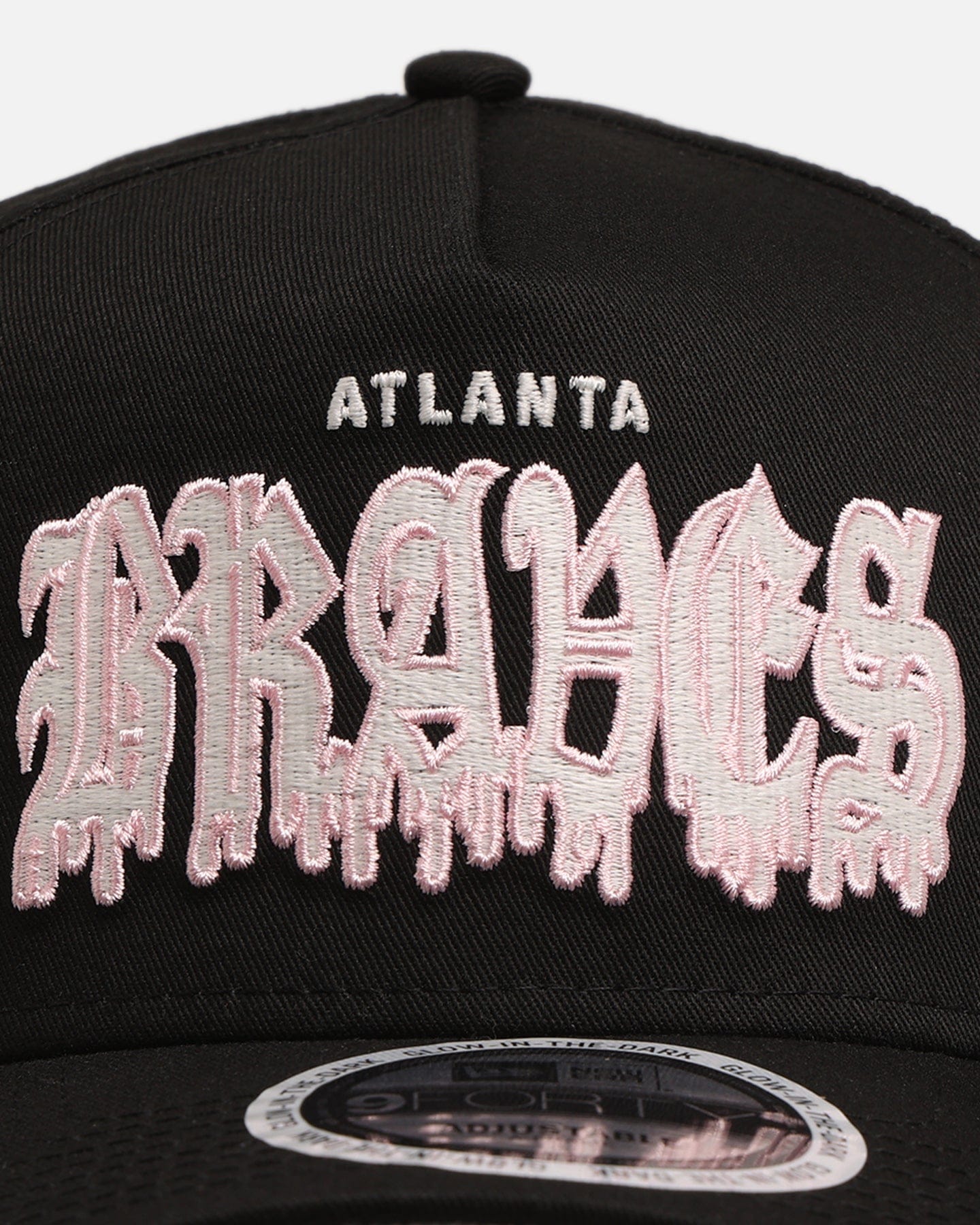 New Era Atlanta Braves Drip Glow Script 9FORTY A - Frame Snapback Black/Pink