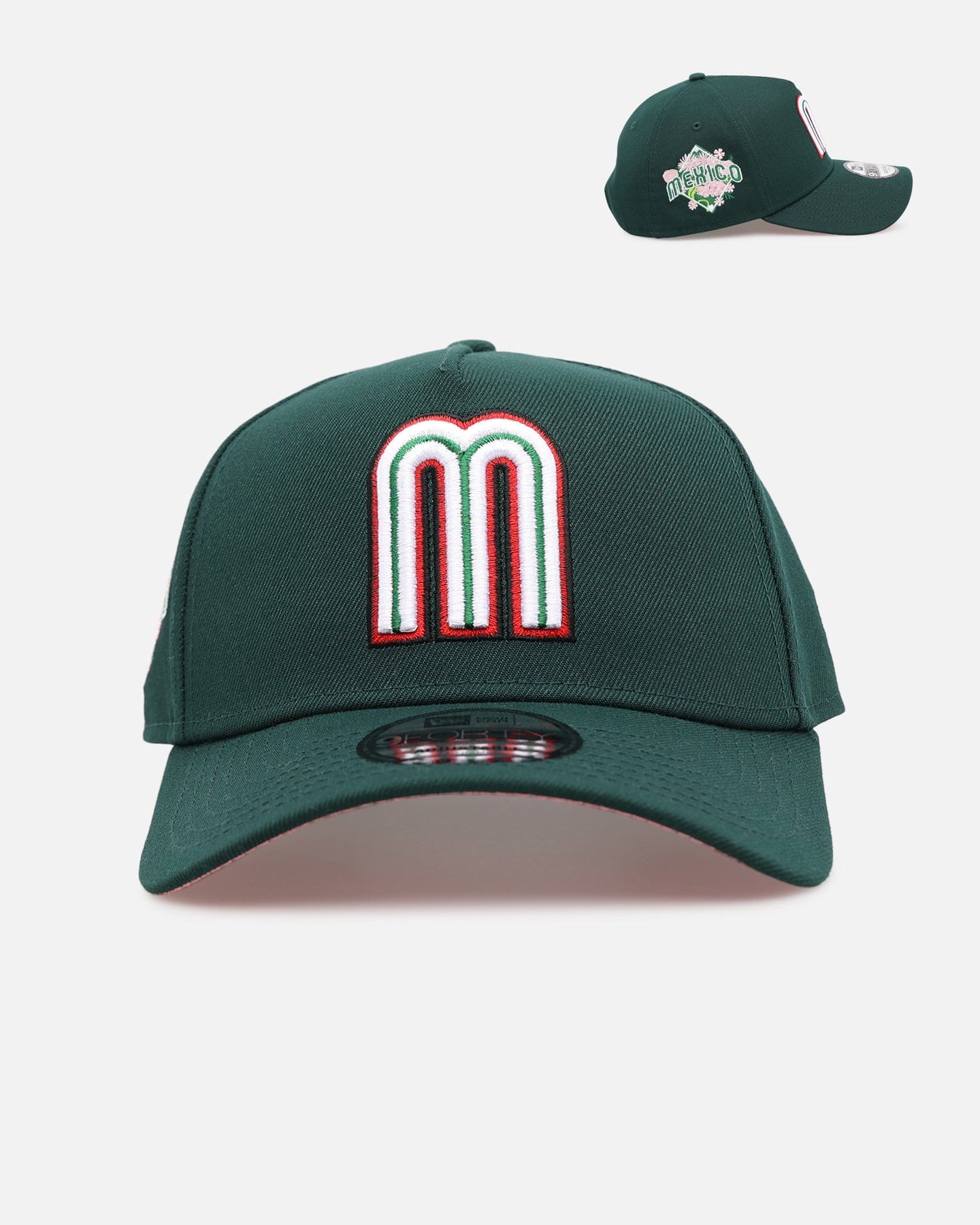 New Era Mexico National Baseball Team Floral Side Patch 9FORTY A - Frame Snapback Official Team Color