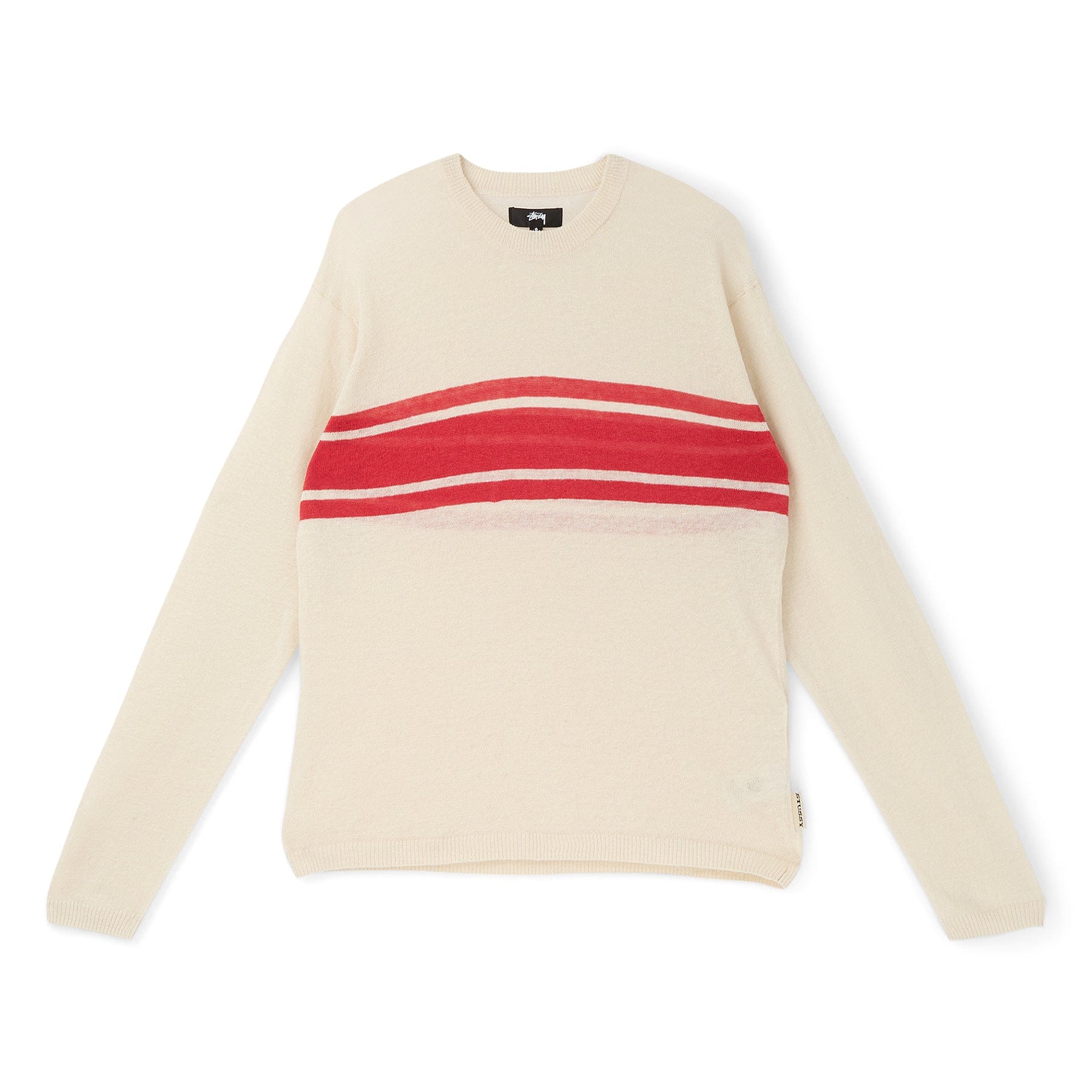 Stussy Striped Long Sleeve Sweater (Bone)