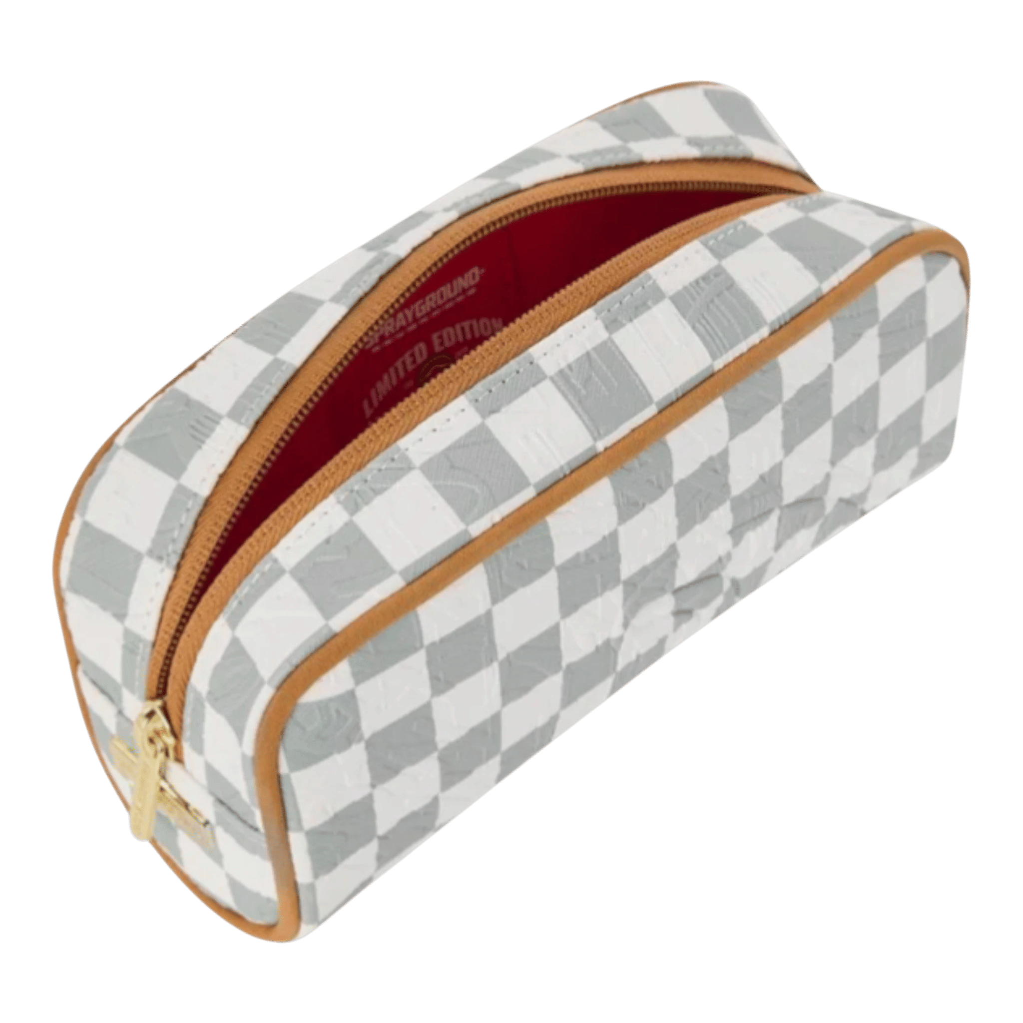 Sprayground Graff Embossed Cream Check Pouch