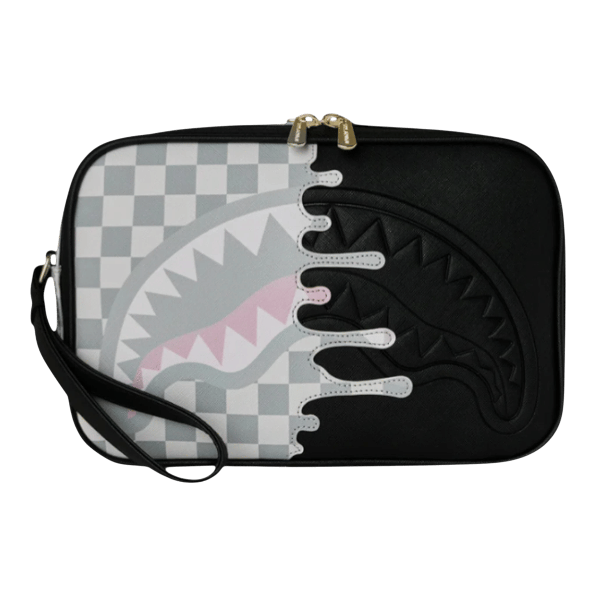 Sprayground Cream Check Side Drip Toiletry Brick