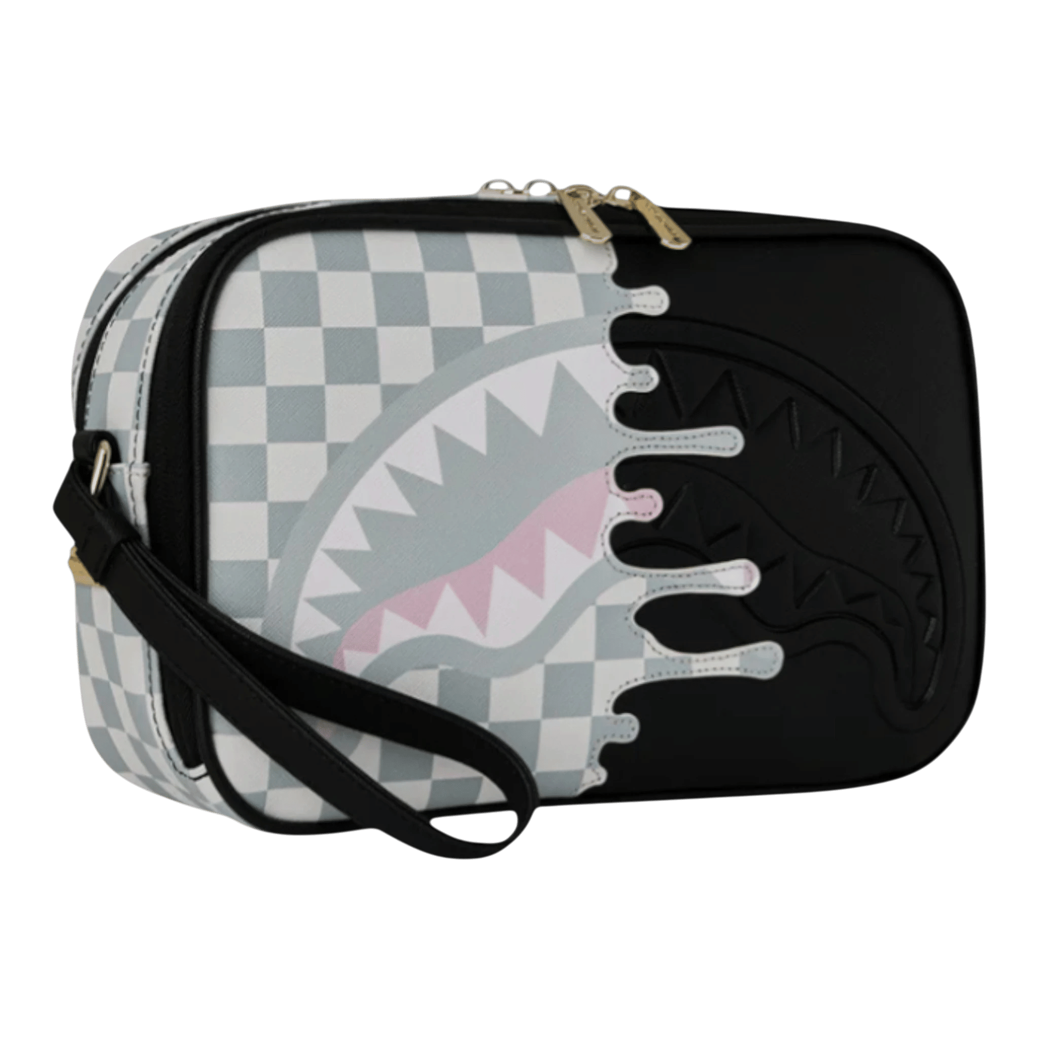 Sprayground Cream Check Side Drip Toiletry Brick