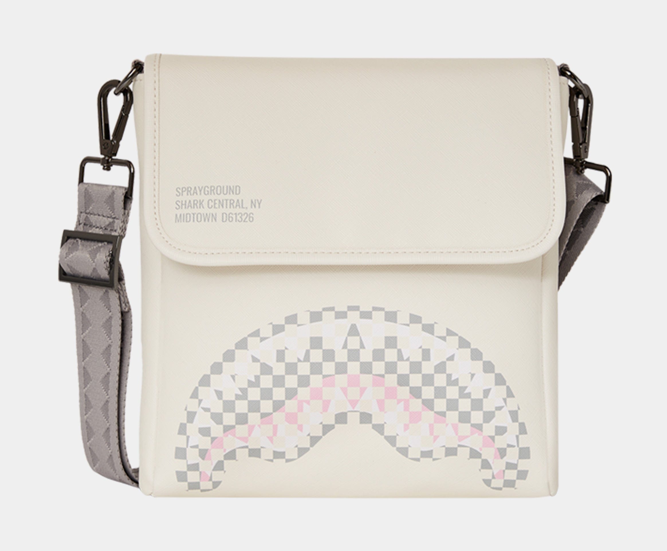 Sprayground Checkered Messenger Sling Mens Bag (Cream/Grey)