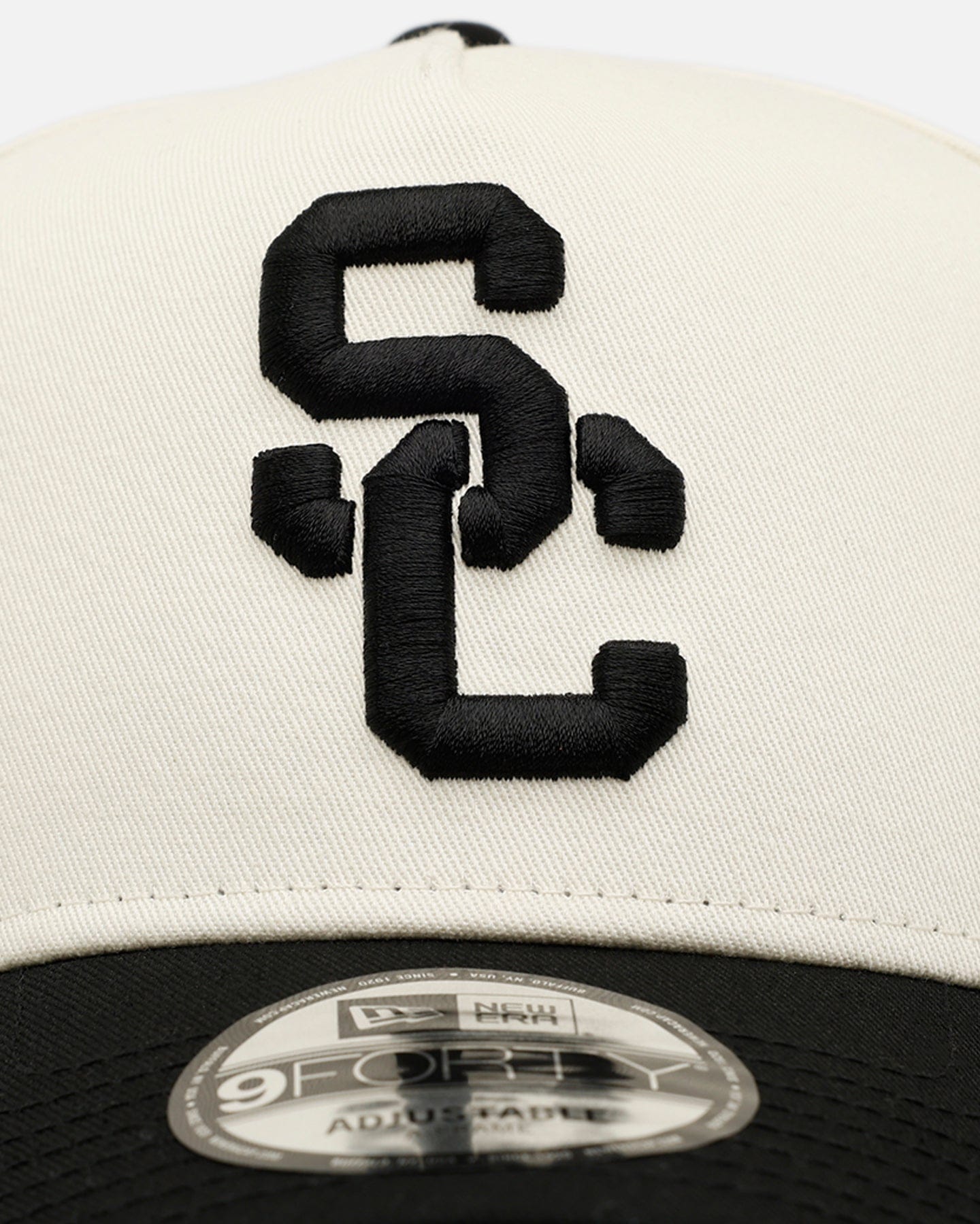 New Era University Of Southern California Trojans Easy Chrome Black 9FORTY A - Frame Snapback Chrome/Black
