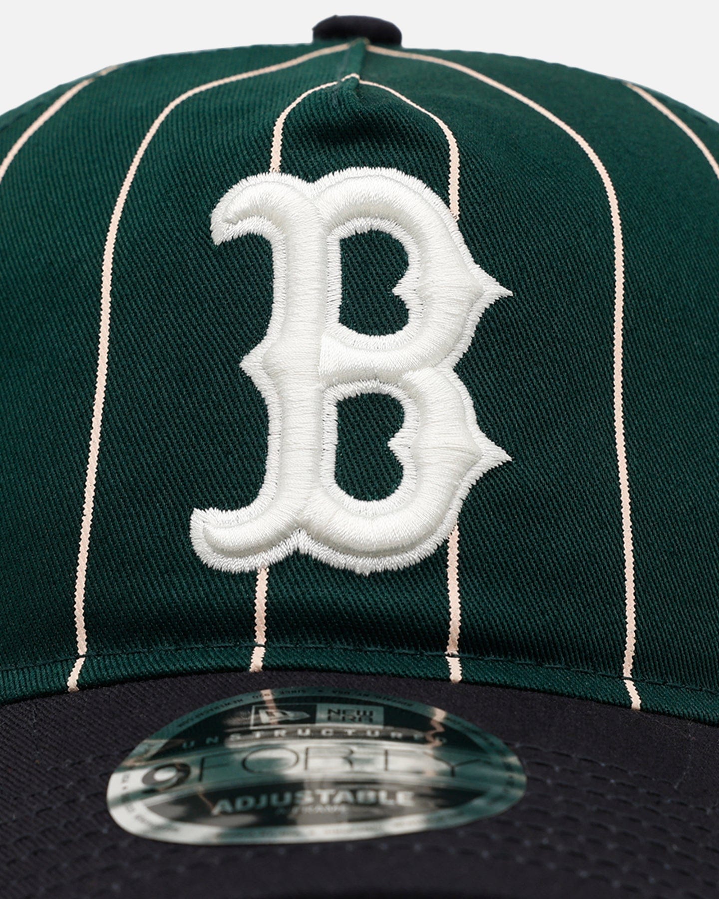 New Era Boston Red Sox Pinstripe 9FORTY A - Frame Snapback Dark Green