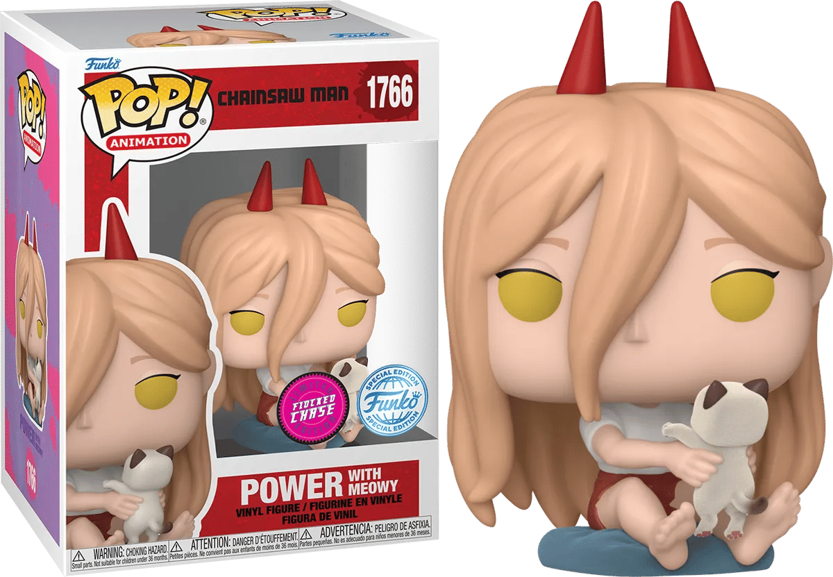 Funko Chainsaw Man - Power with Meowy (with chase) US Exclusive Pop! Vinyl [RS]