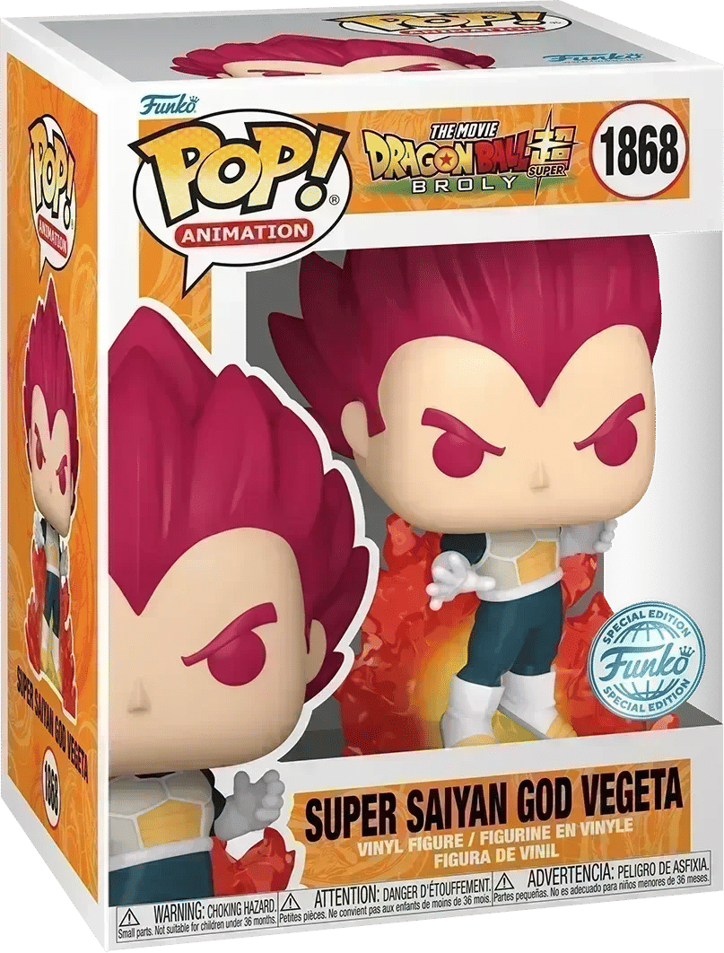 Funko Dragon Ball Super: Broly - Super Saiyan God Vegeta US Exclusive Pop! Vinyl [RS]