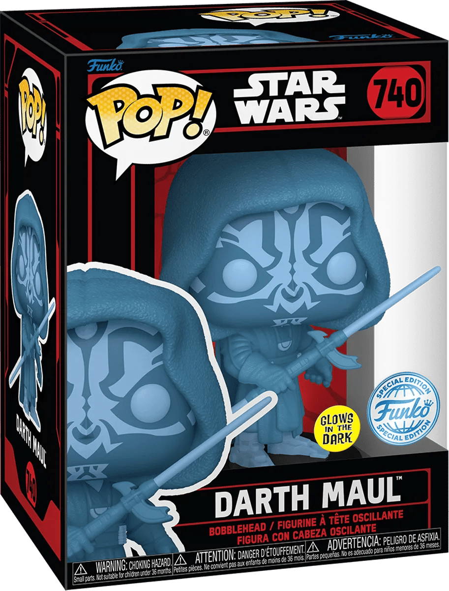 Funko Star Wars: Darkside - Darth Maul (Hologram) US Exclusive Glow Pop! Vinyl [RS]
