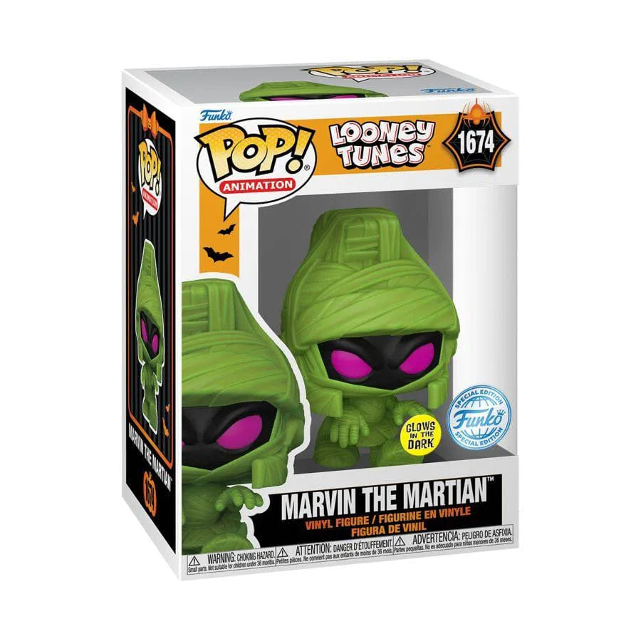 Funko Looney Tunes: Halloween - Marvin Mummy US Exclusive Glow Pop! Vinyl [RS]