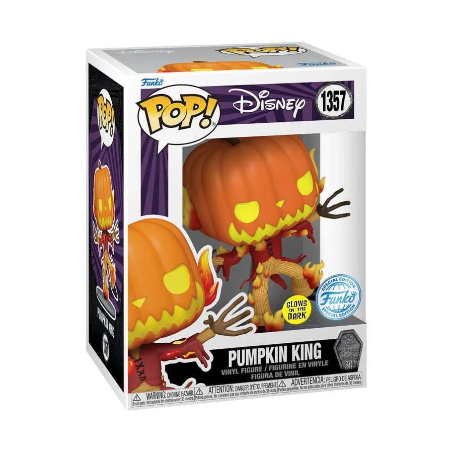 Funko The Nightmare Before Christmas - Pumpkin King US Exclusive 30th Anniversary Glow Pop! Vinyl [RS]