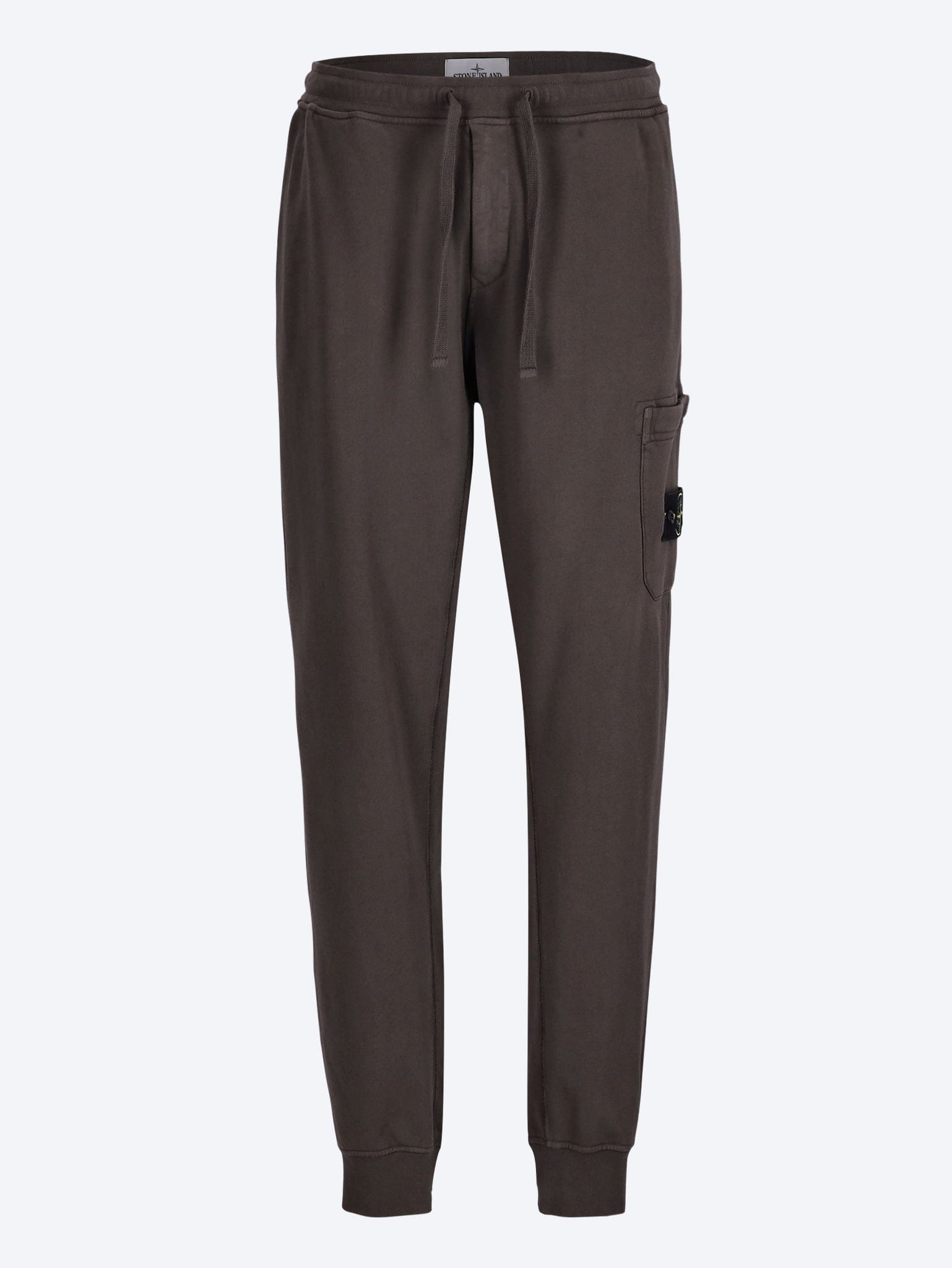 Stone Island Organic cotton fleece garment dyed sweatpants