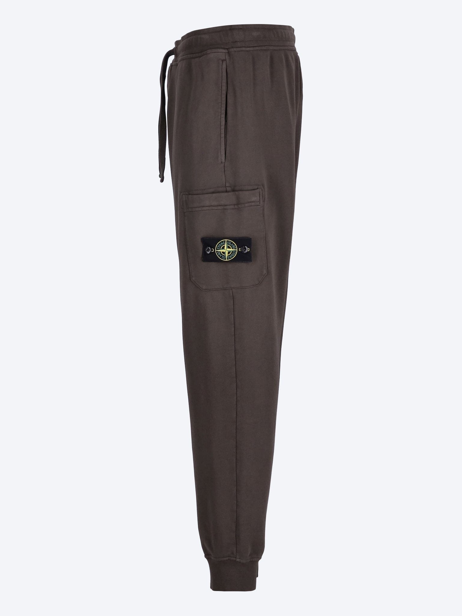Stone Island Organic cotton fleece garment dyed sweatpants