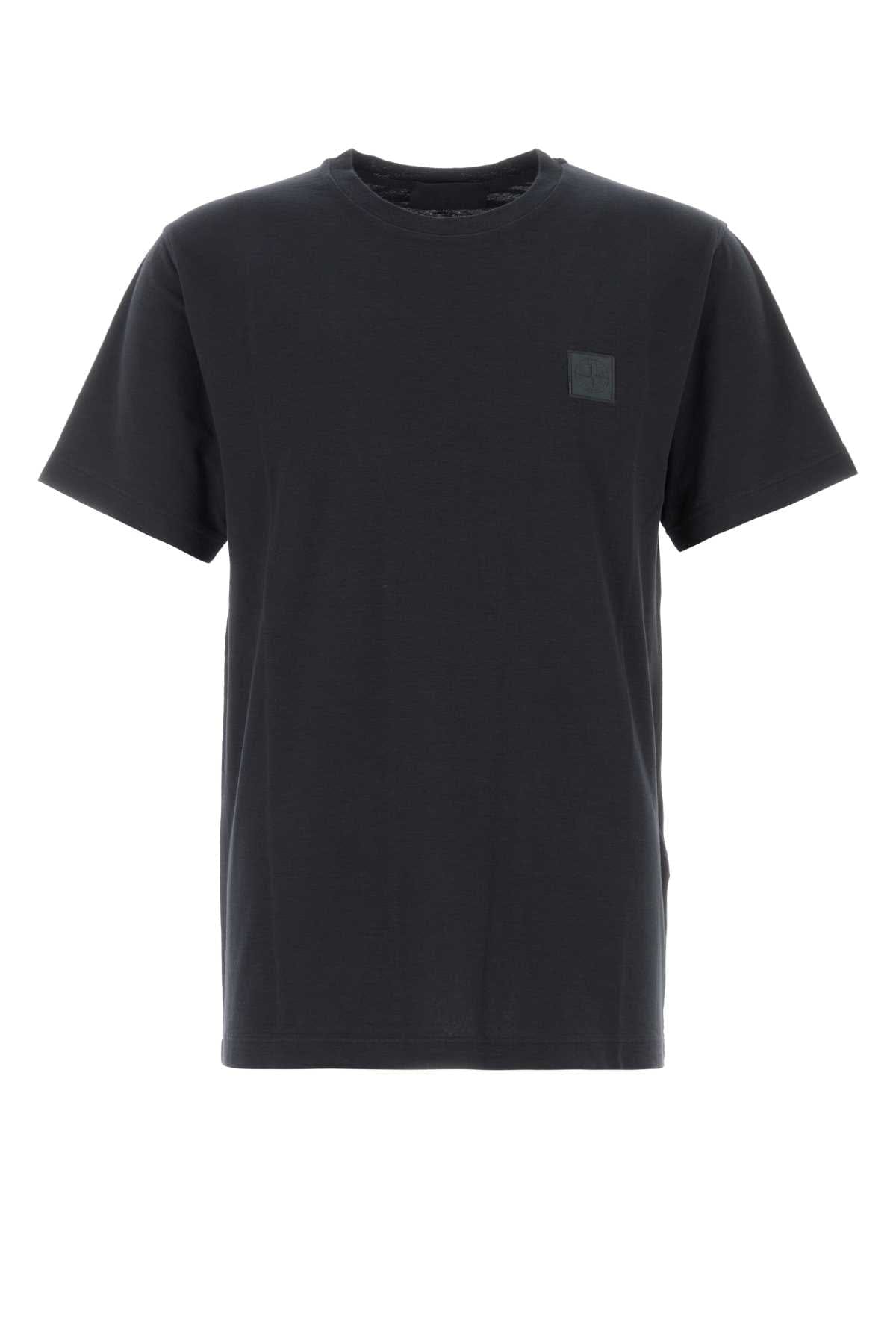 Stone Island Logo - Patch Cotton T - Shirt — Navy