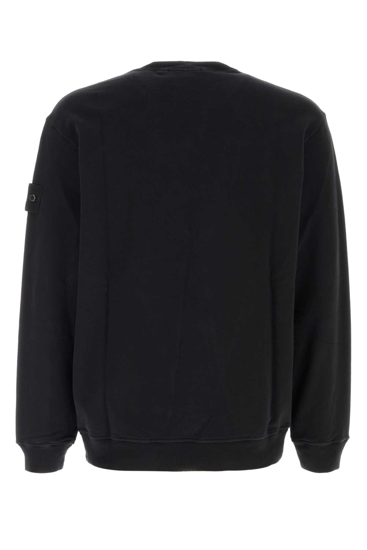 Stone Island Cotton - Blend Crew Sweatshirt — Black