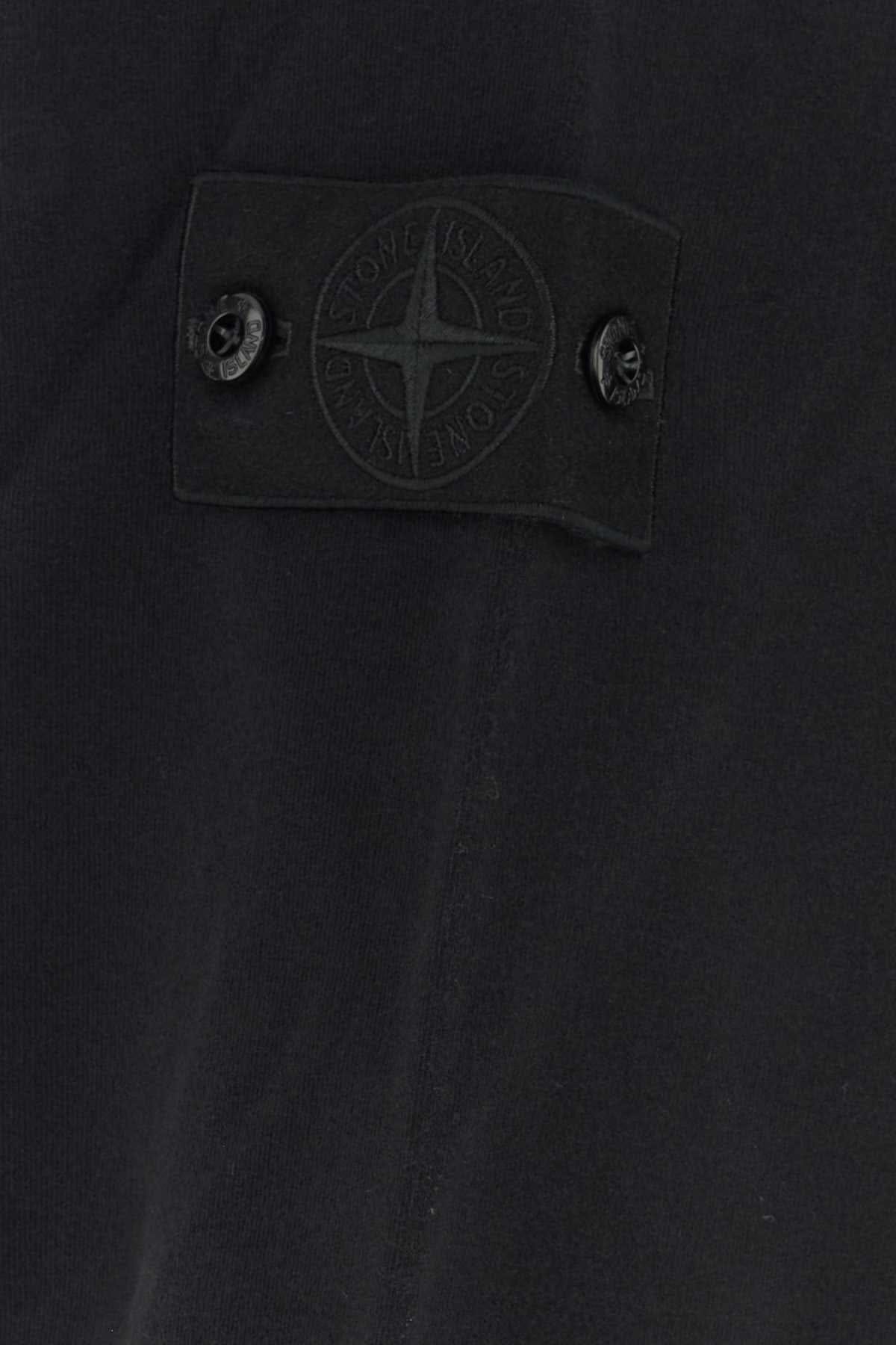 Stone Island Cotton - Blend Crew Sweatshirt — Black