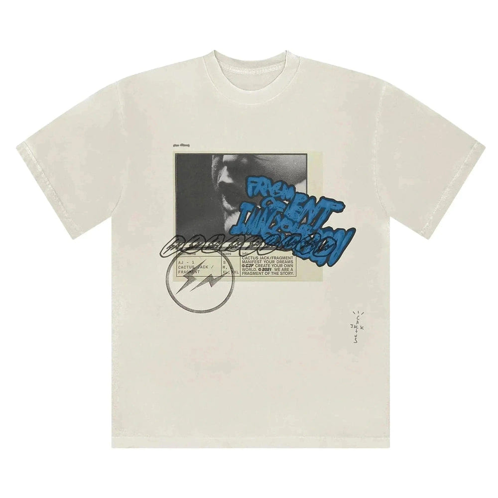 Travis Scott Cactus Jack by Travis Scott For Fragment Manifest T-Shirt White